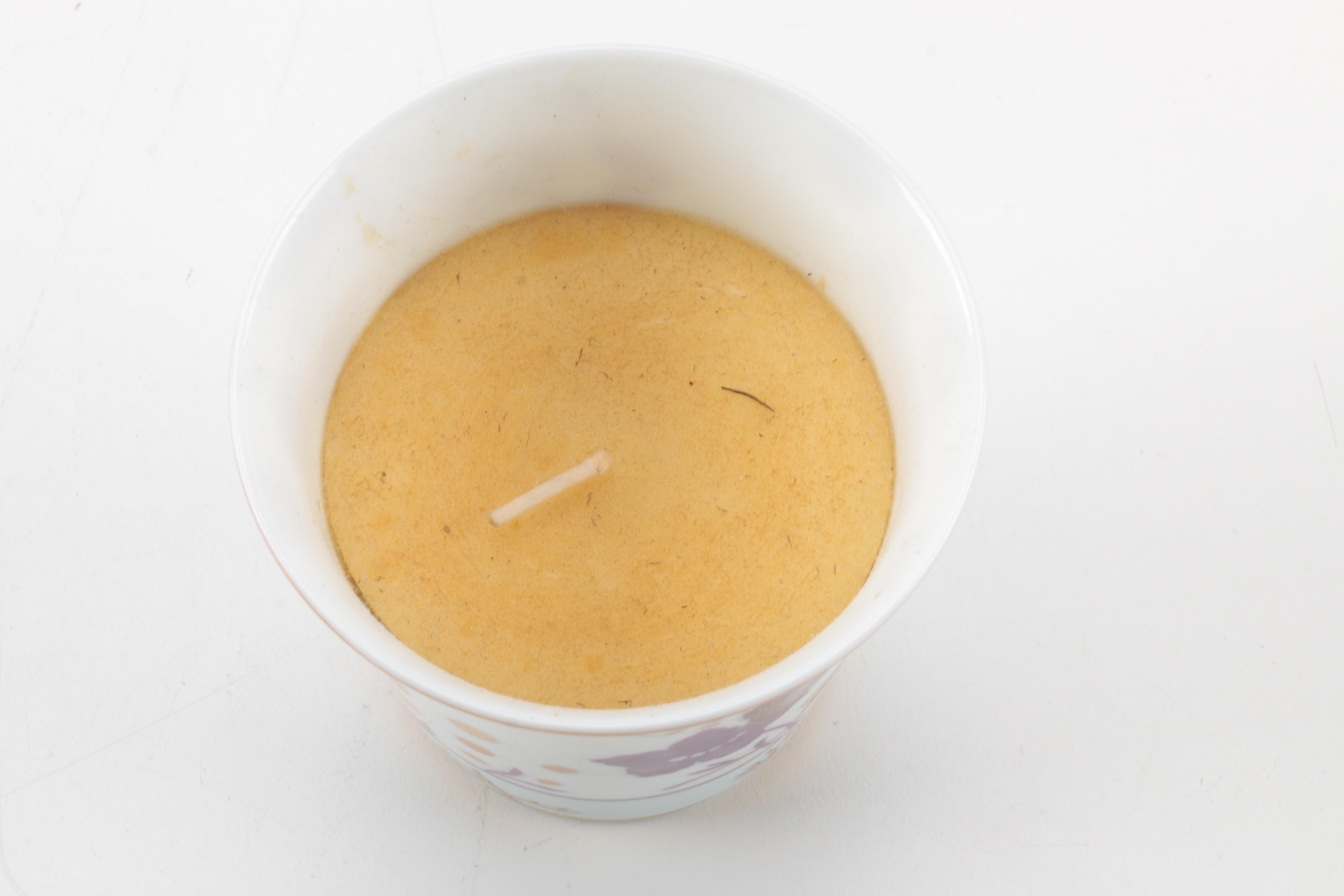 Home Decor Including Wicker Basket and Candle