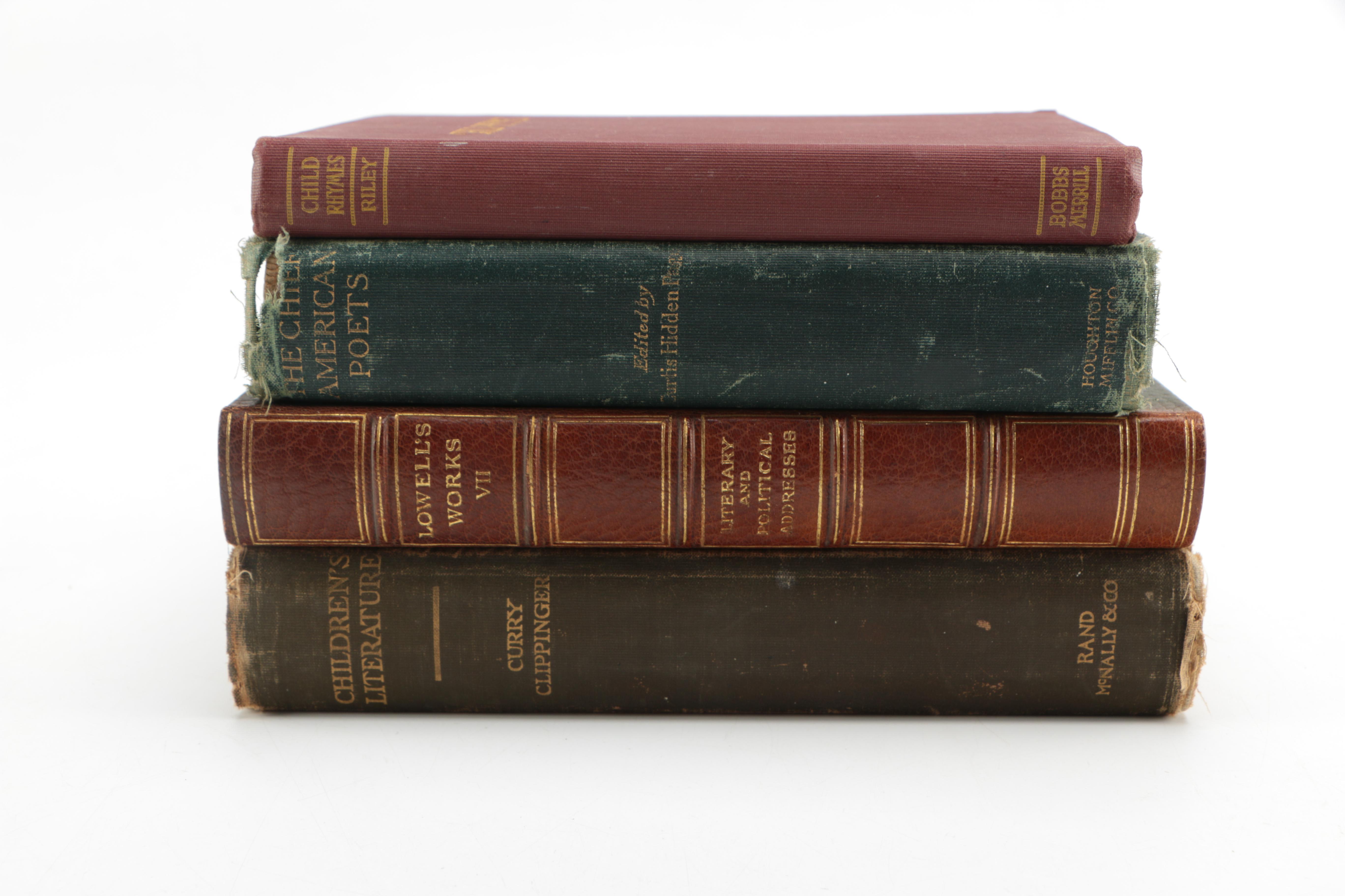 Assortment of Books including Limited Edition "Literary and Political Addresses" by James Russell Lowell