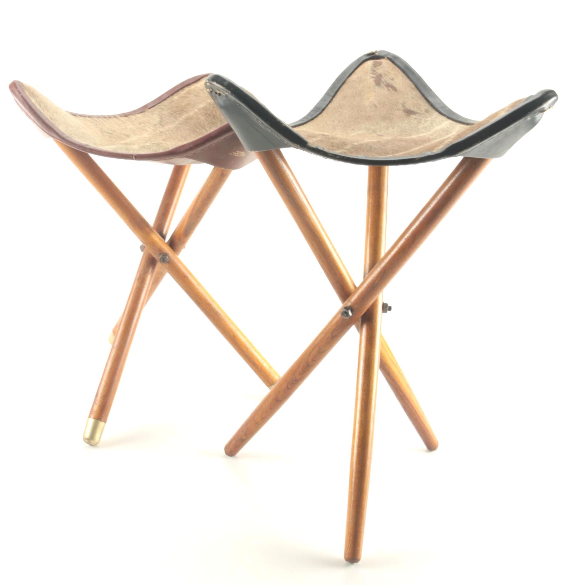 Vintage Greater Kudu Folding Camp Stools by Zimmermann Ltd.