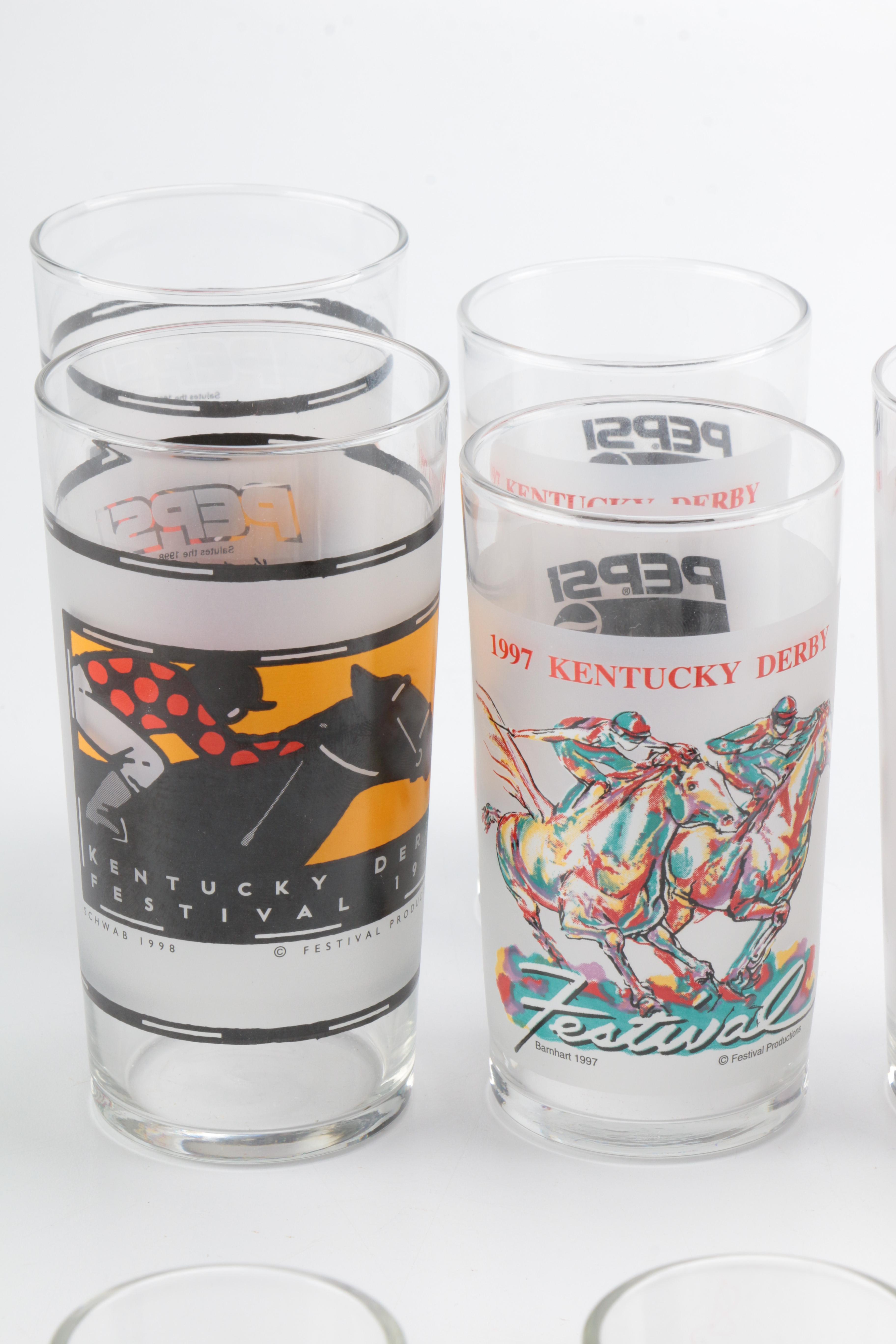 Collection of Eleven Kentucky Derby Festival Glasses