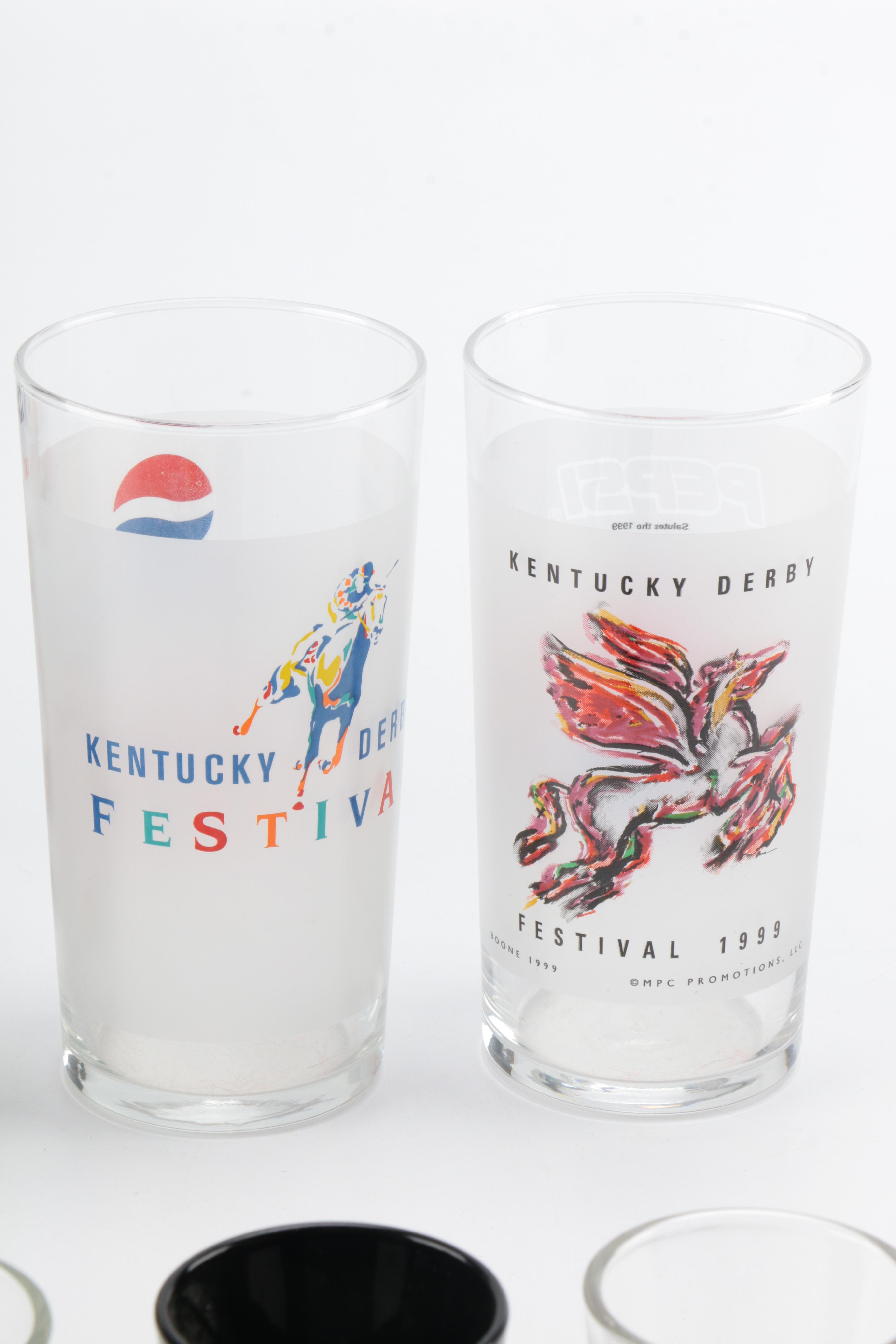 Collection of Eleven Kentucky Derby Festival Glasses