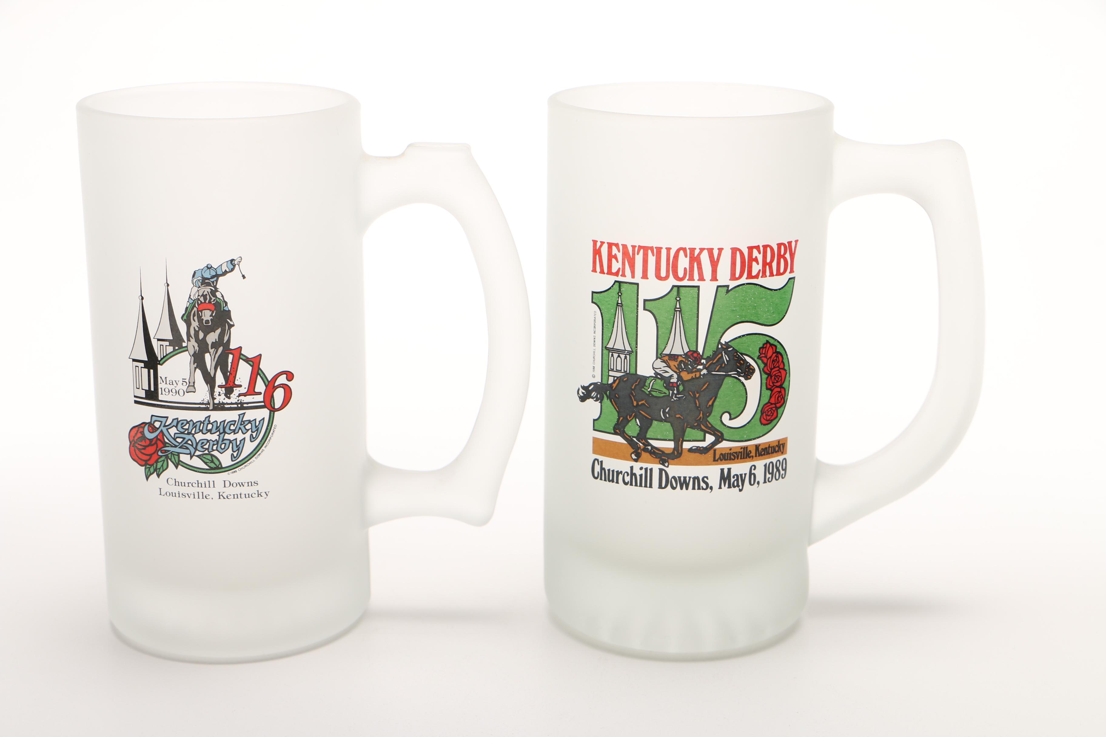 Kentucky Derby Frosted Beer Mugs