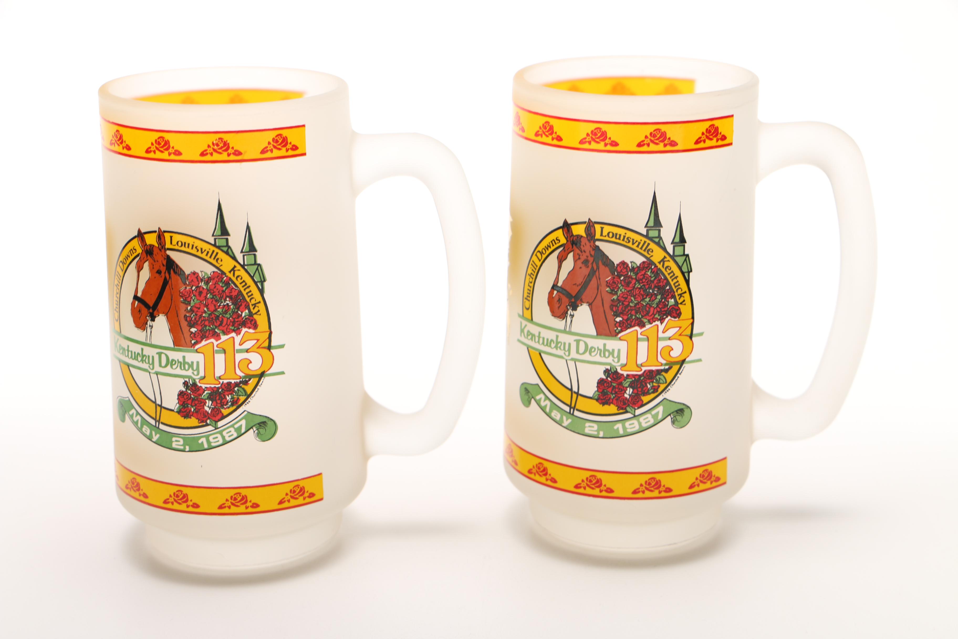 Kentucky Derby Frosted Beer Mugs