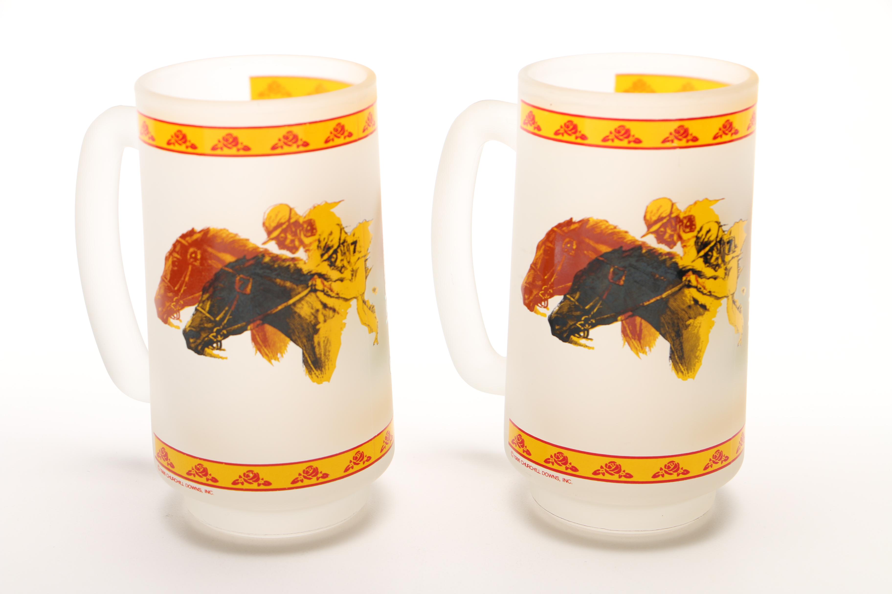 Kentucky Derby Frosted Beer Mugs