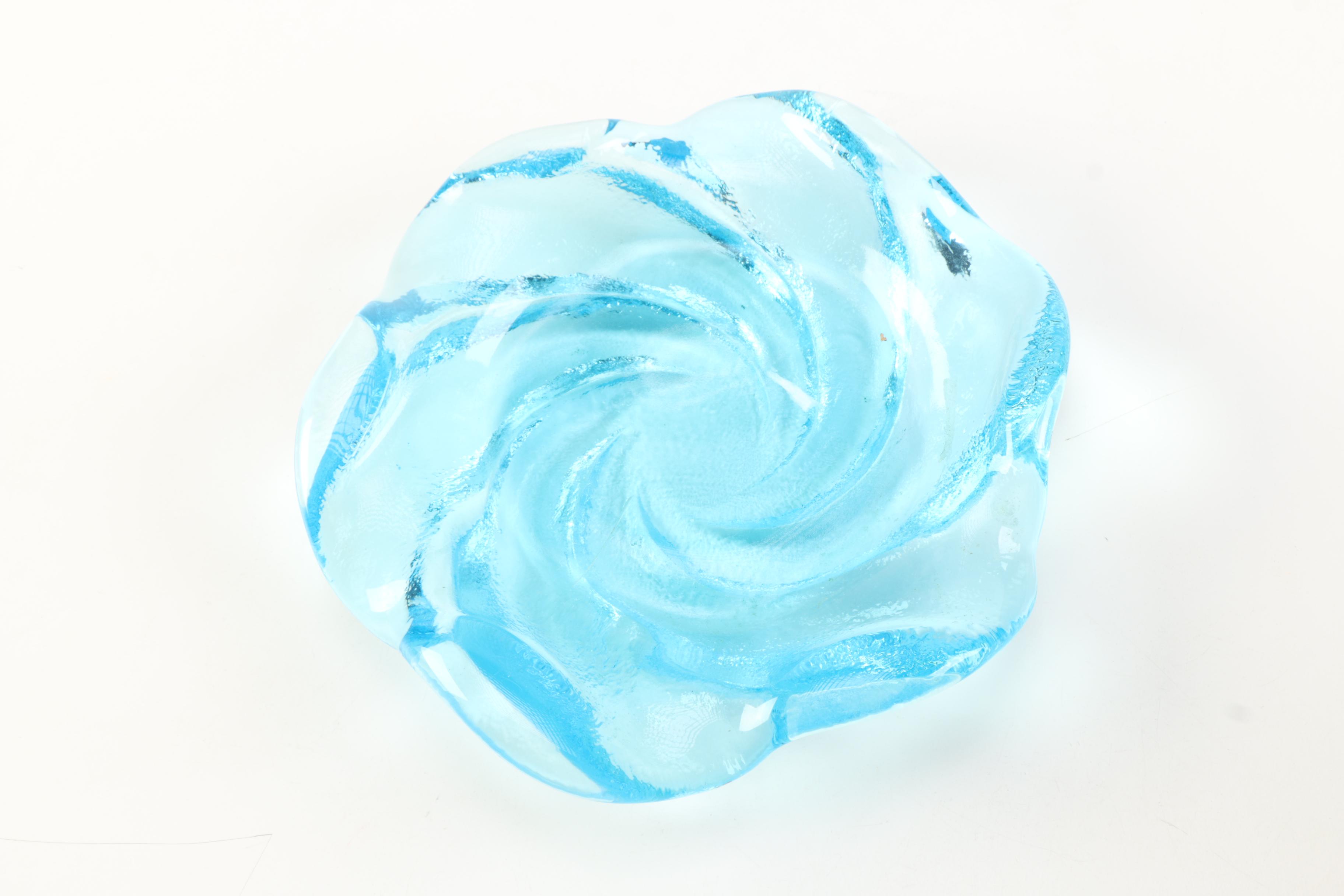 Bright Pink and Gold Vessel and Lid and Mid-Century Glass Dish