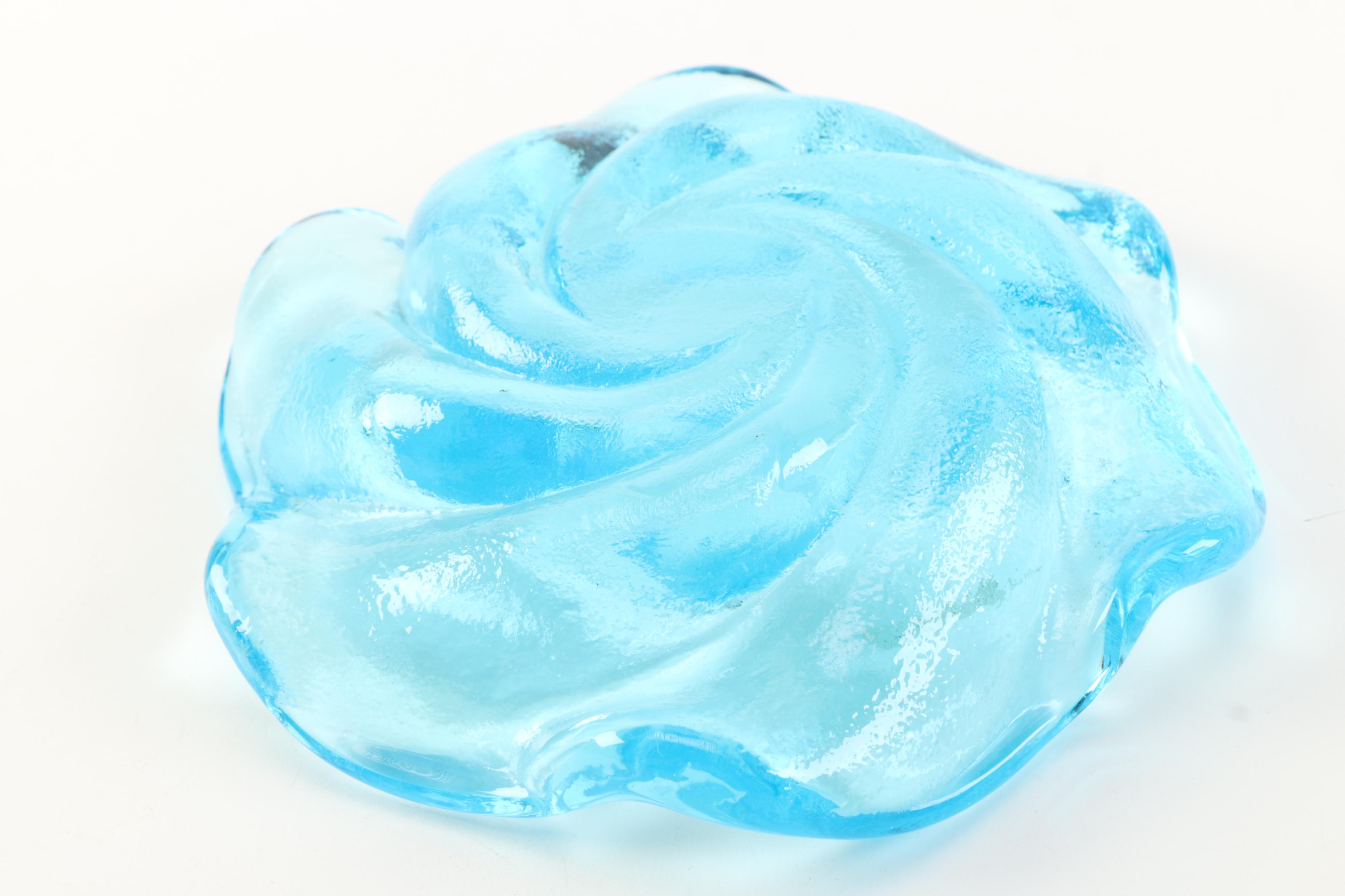 Bright Pink and Gold Vessel and Lid and Mid-Century Glass Dish