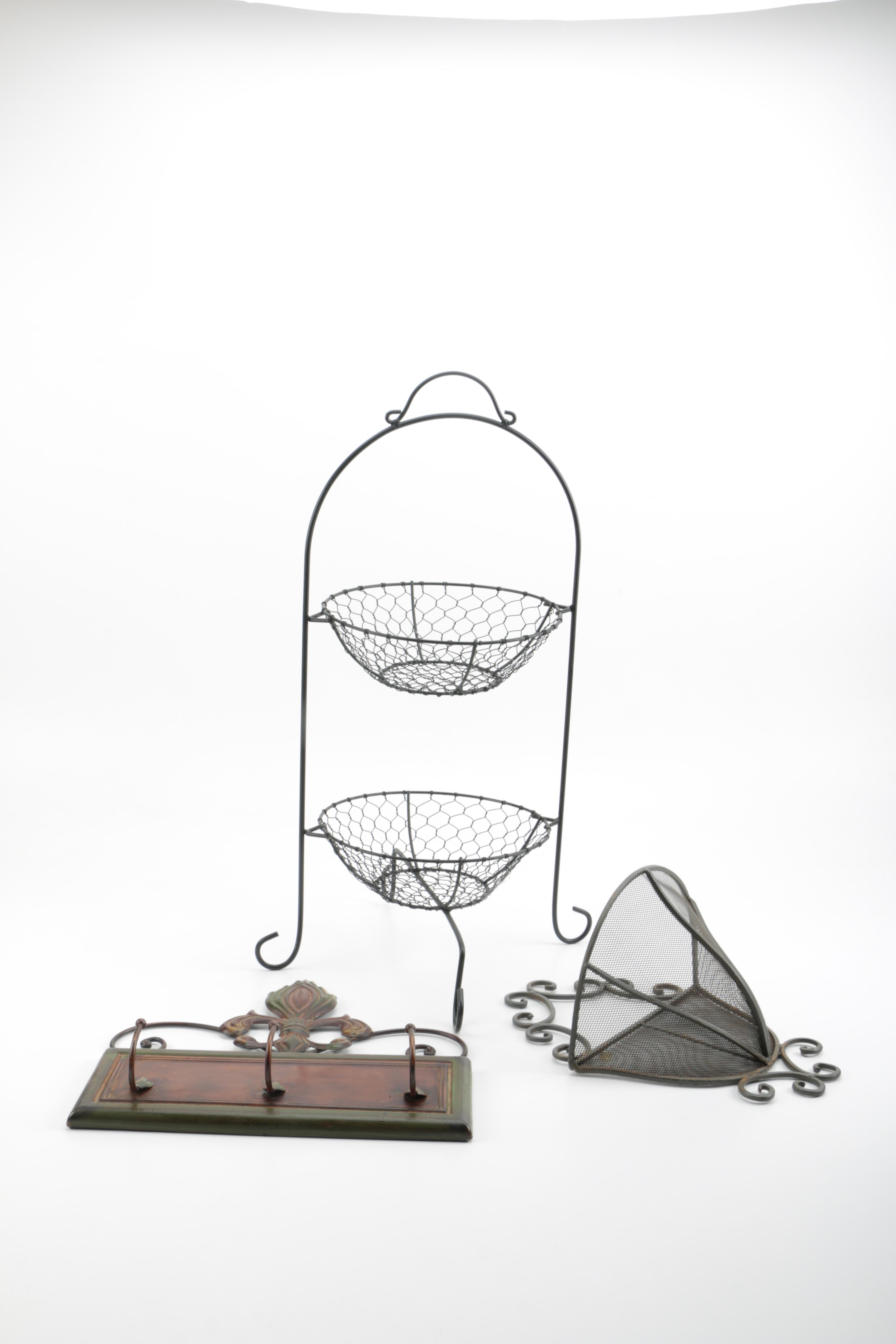 Black Metal Wire Baskets and More