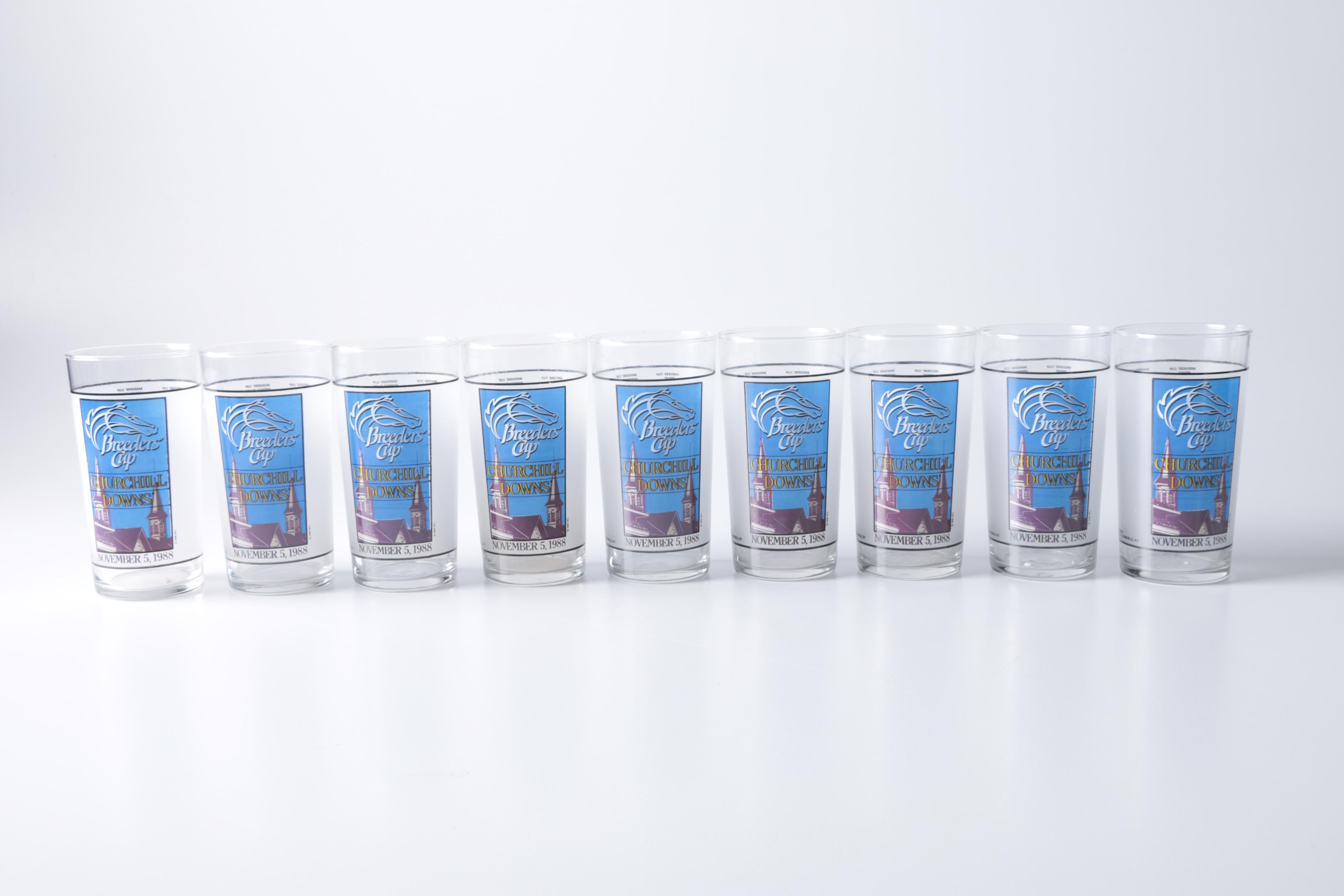 Group of Breeder's Cup Glasses