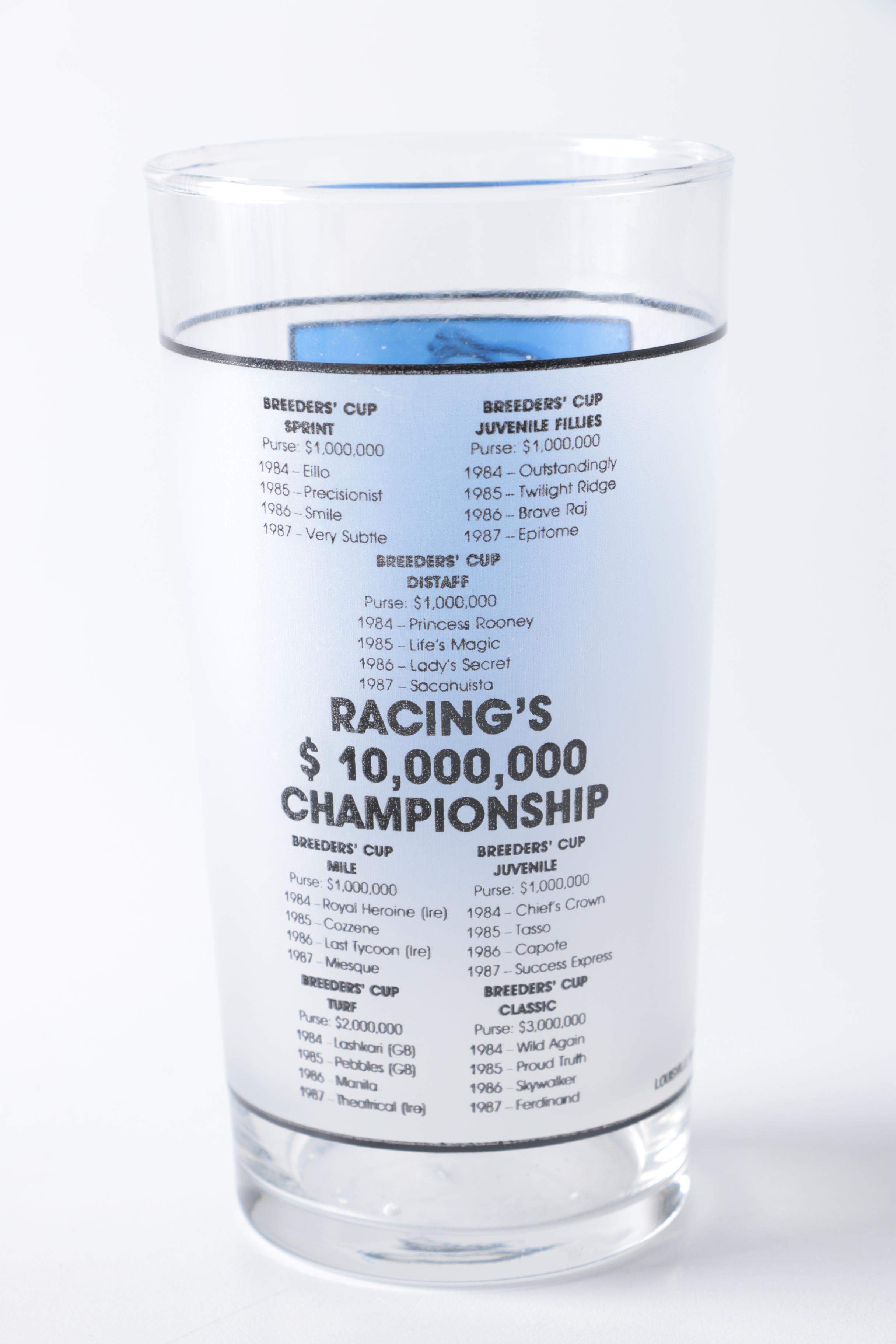 Group of Breeder's Cup Glasses