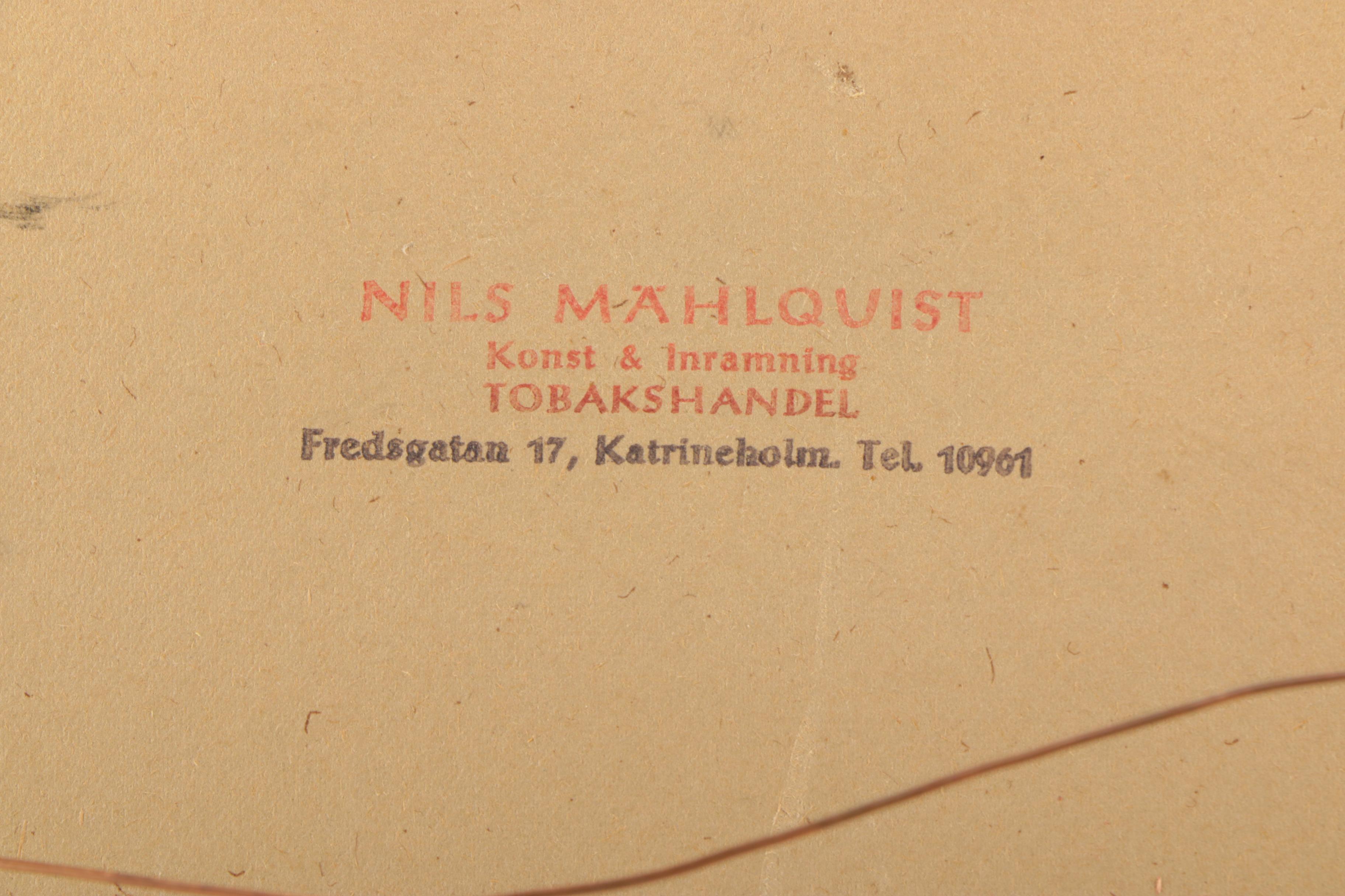 Tornier Gouache Painting on Paper of Can-Can Dancer in Blue