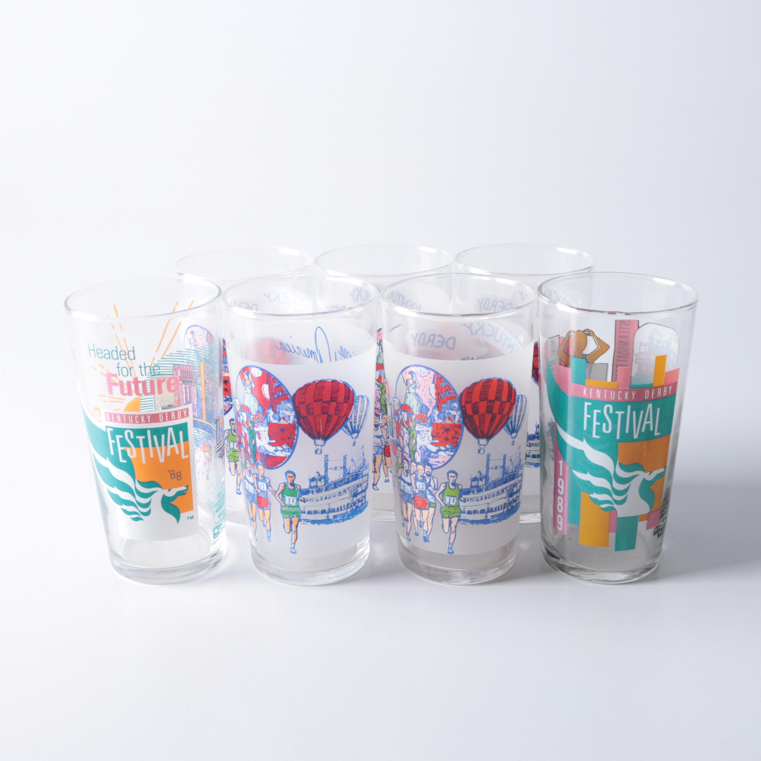 Kentucky Derby Festival Glasses From '84 & '89