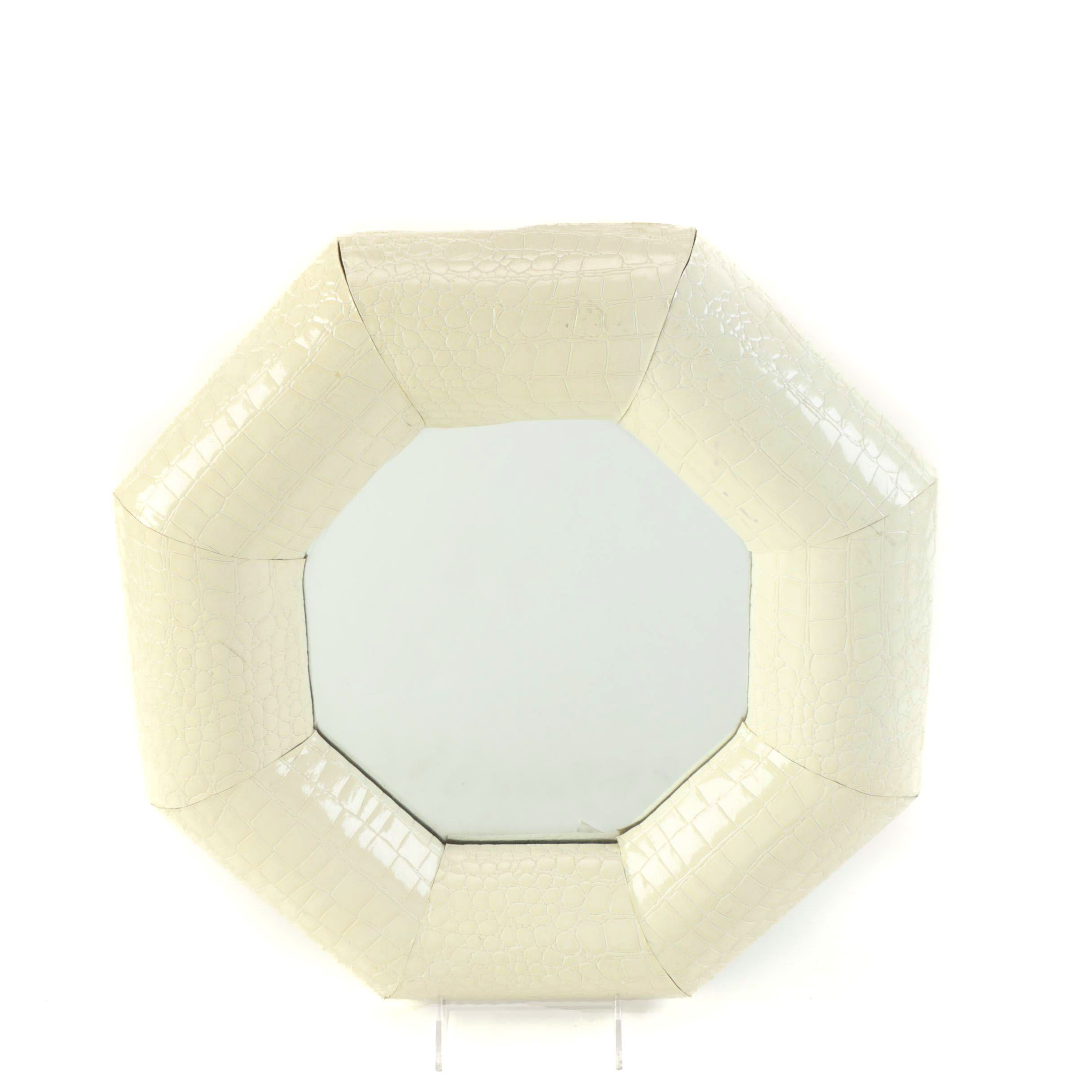 Faux Crocodile Vinyl Skin Wall Mirror