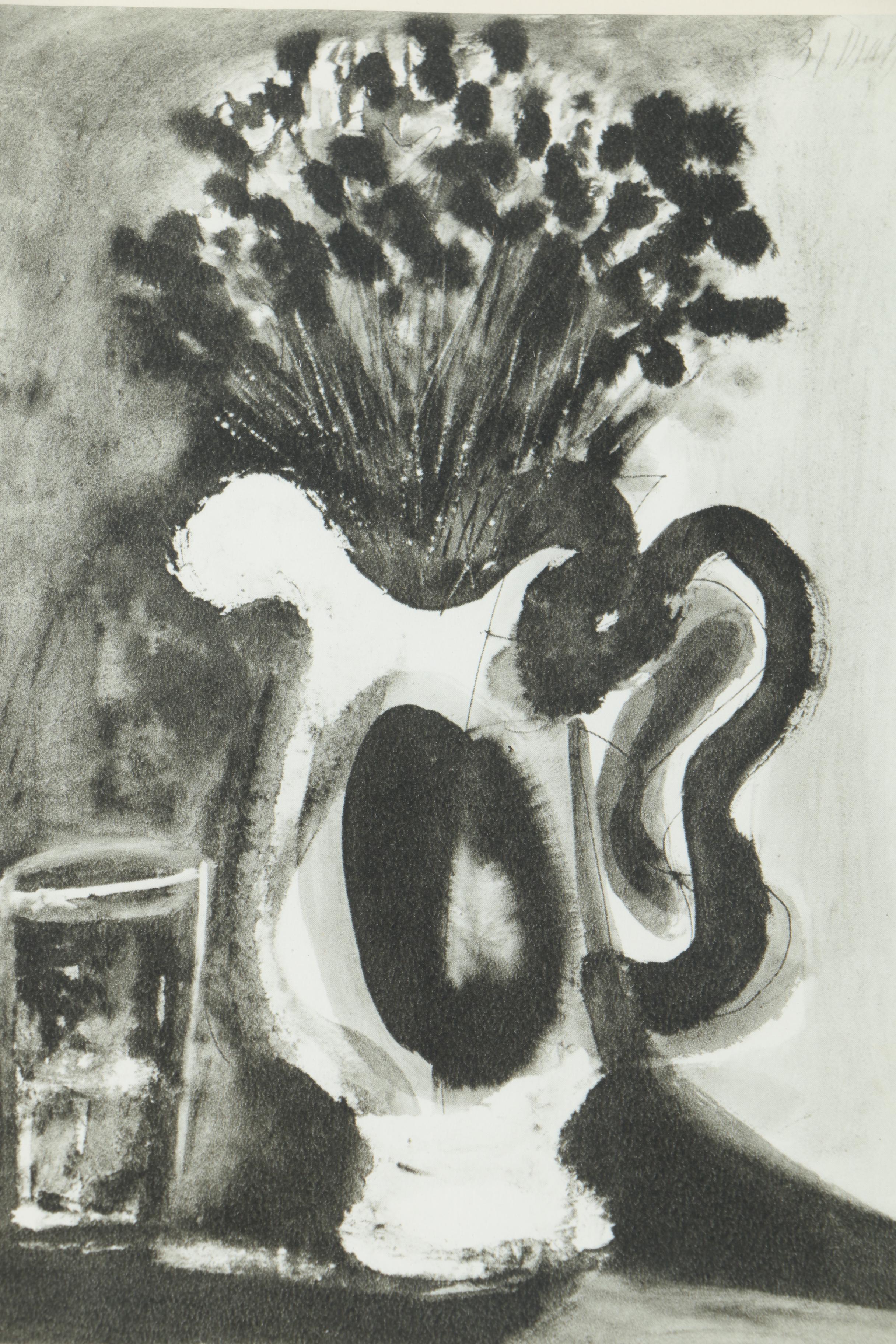 Offset Lithograph on Paper of a Vase