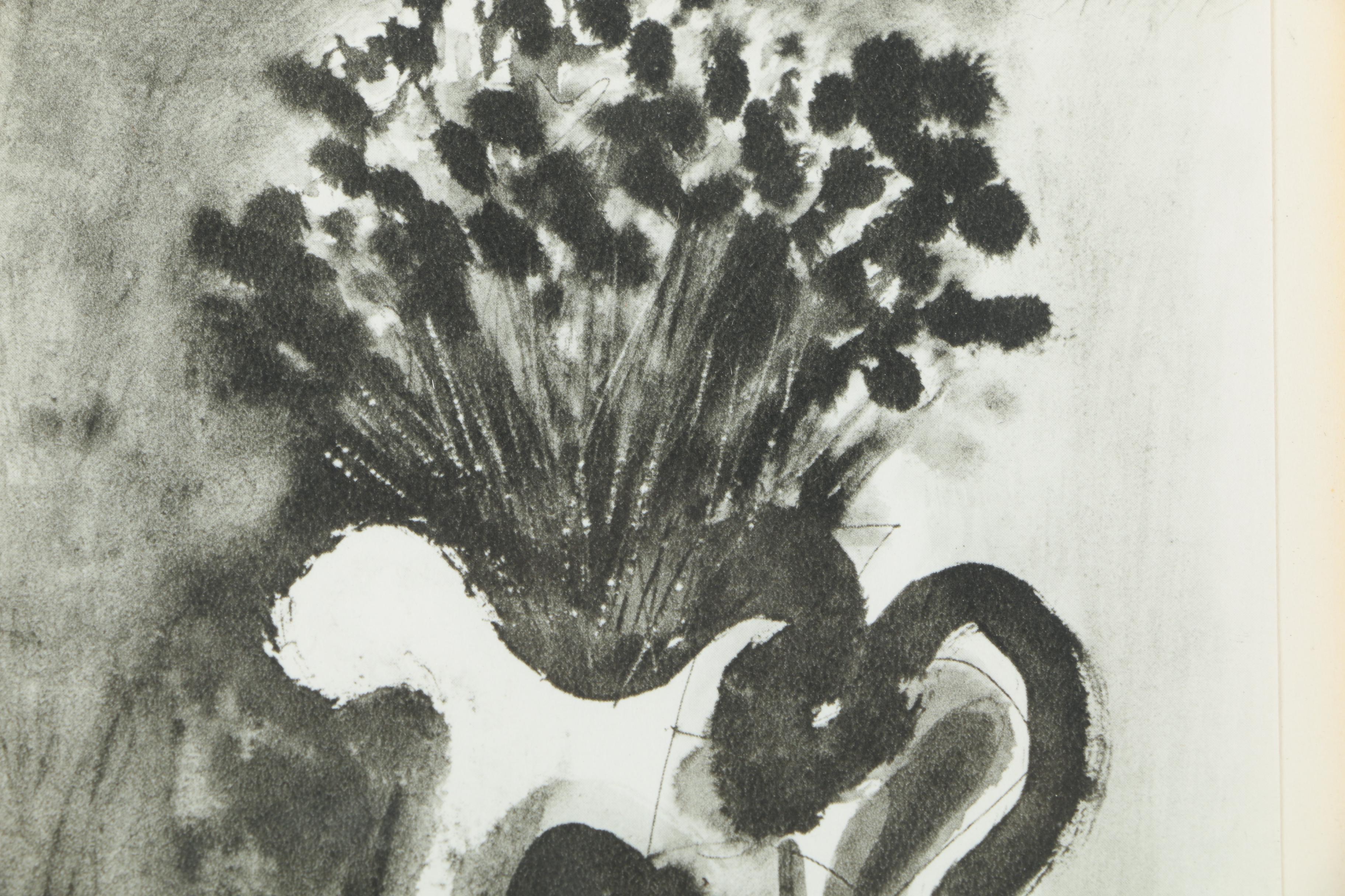 Offset Lithograph on Paper of a Vase