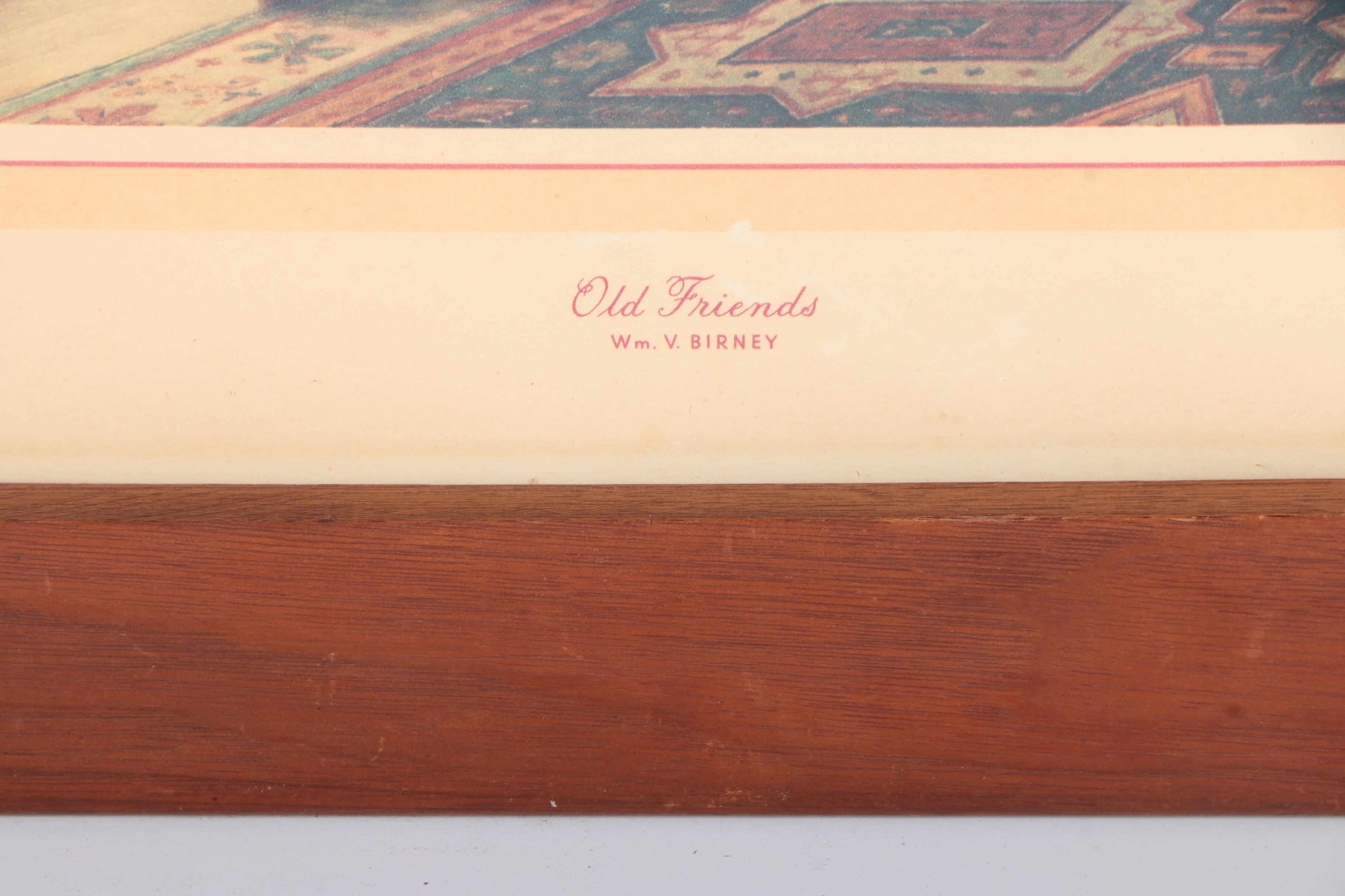 Reproduction Print After William Verplanck Birney's "Old Friends"