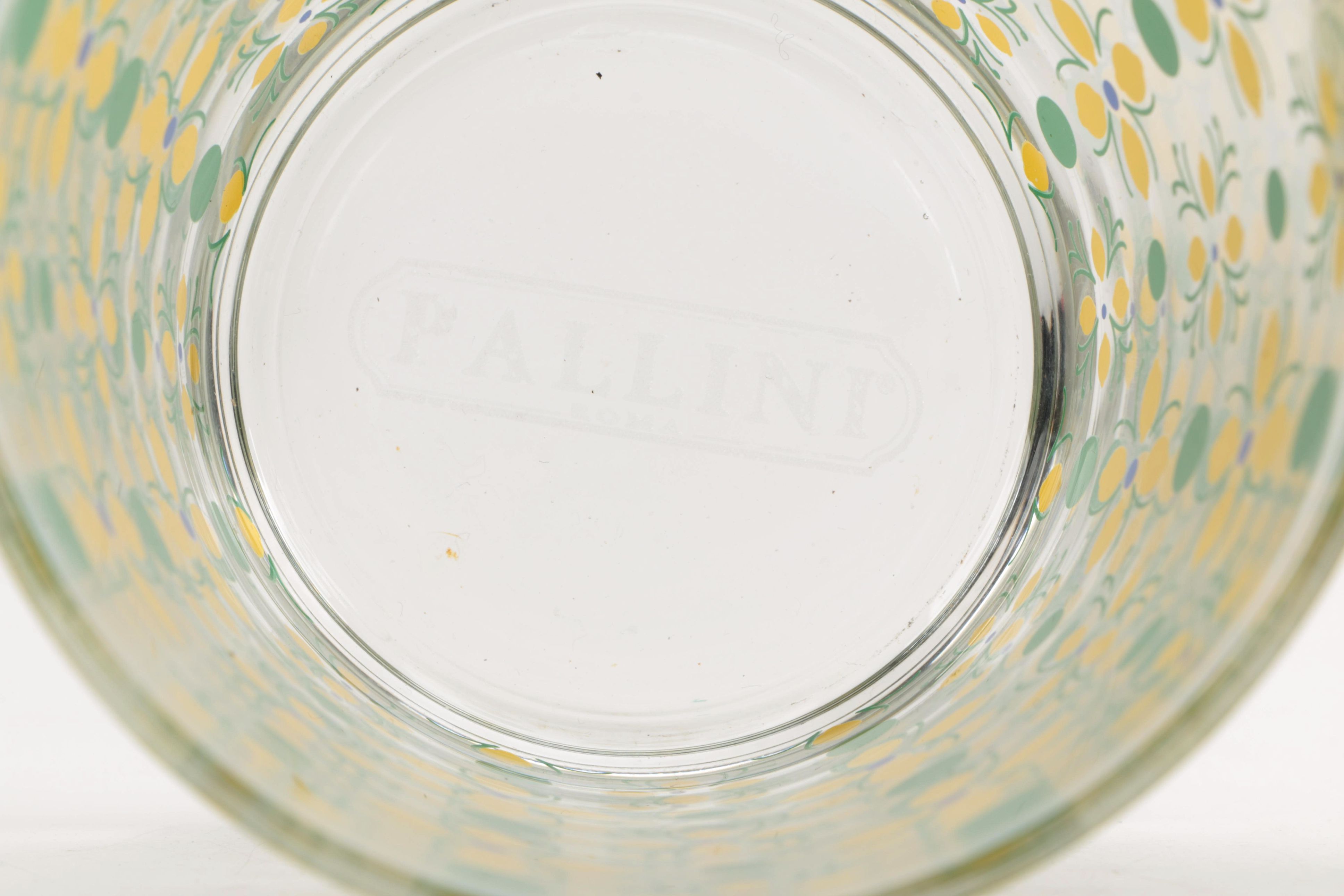 Lemon Printed Glasses and Green Bread and Butter Bowls