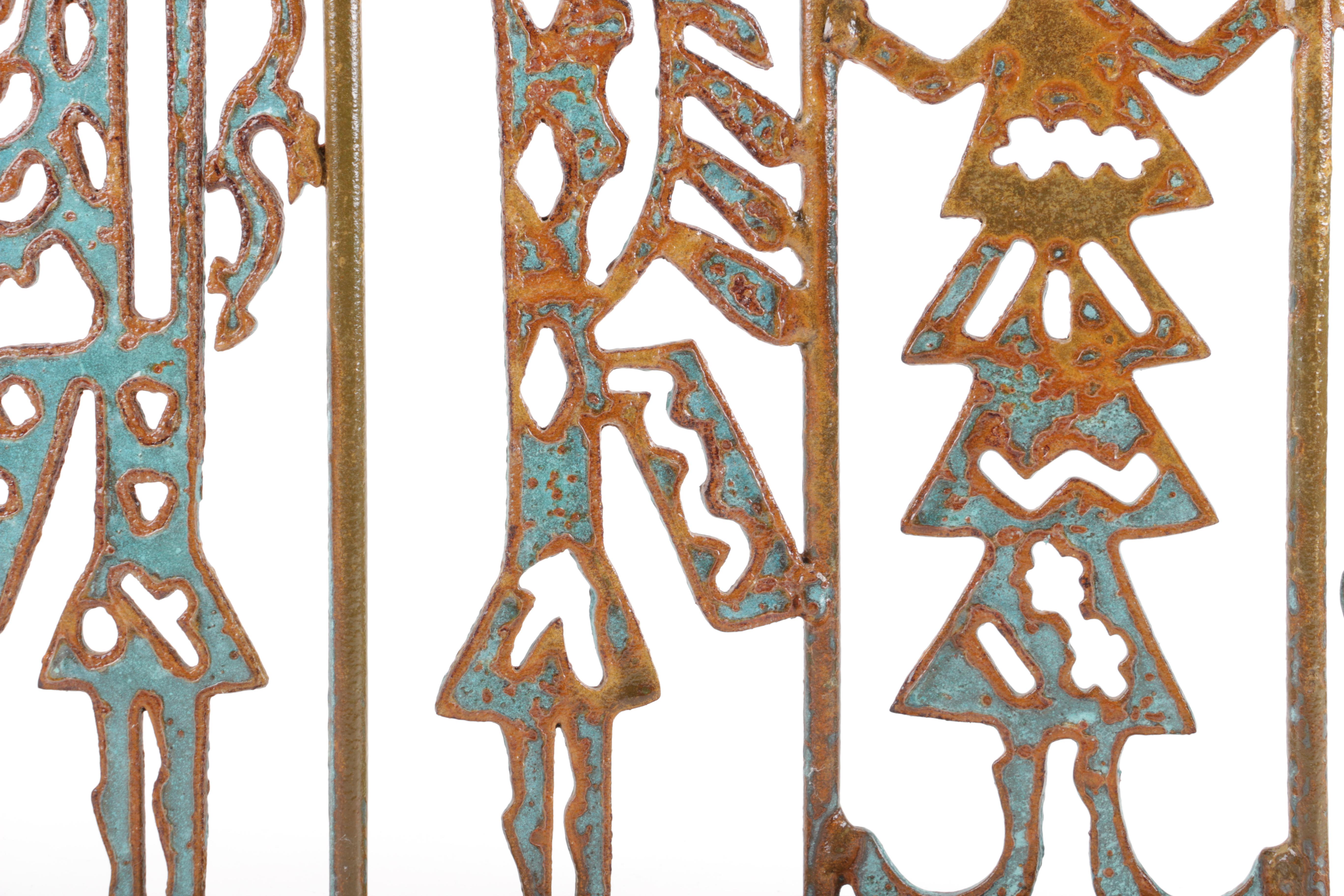 Navajo-Inspired Yei Motif Candelabrum