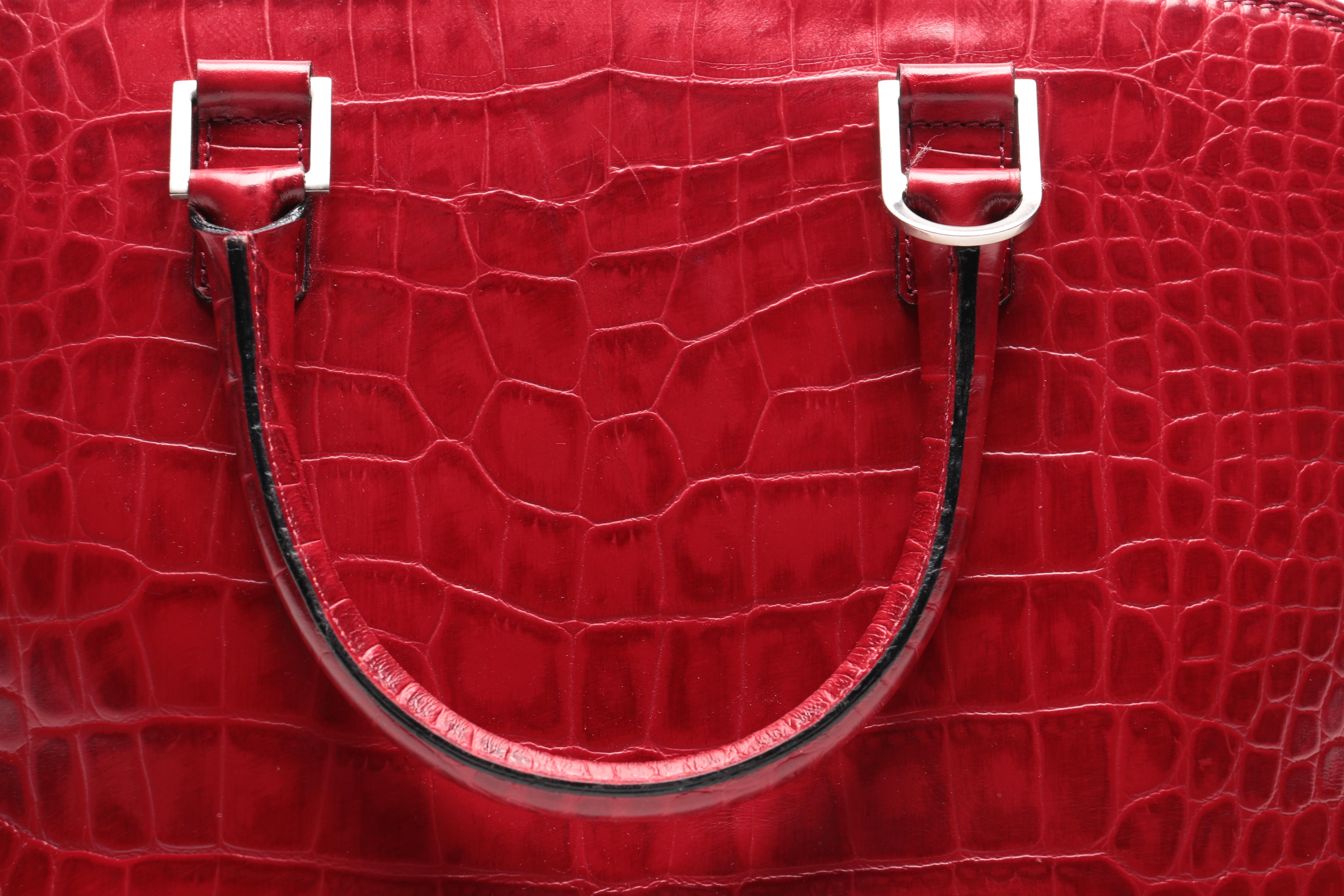 Burberry London Embossed Leather Handbag