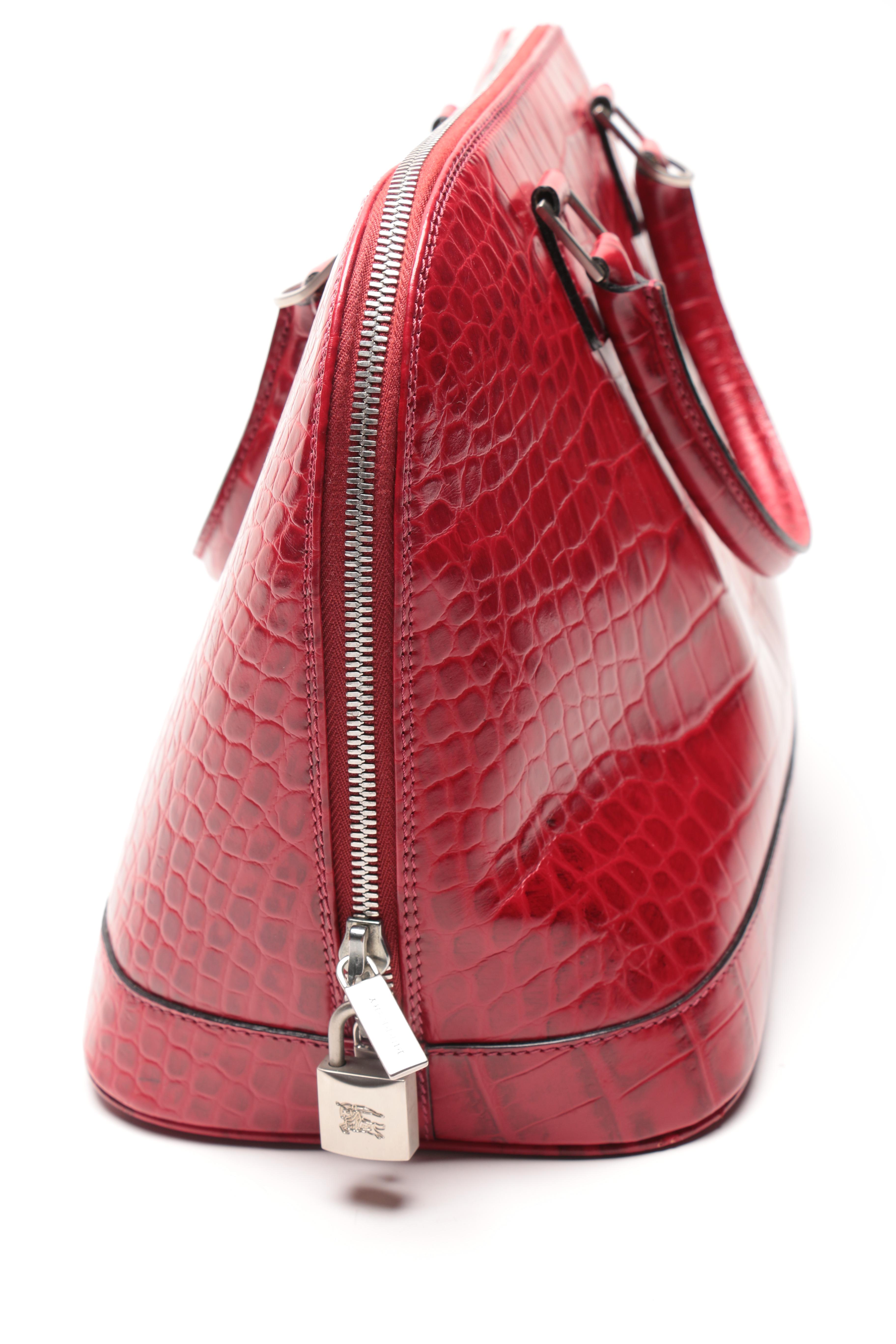 Burberry London Embossed Leather Handbag