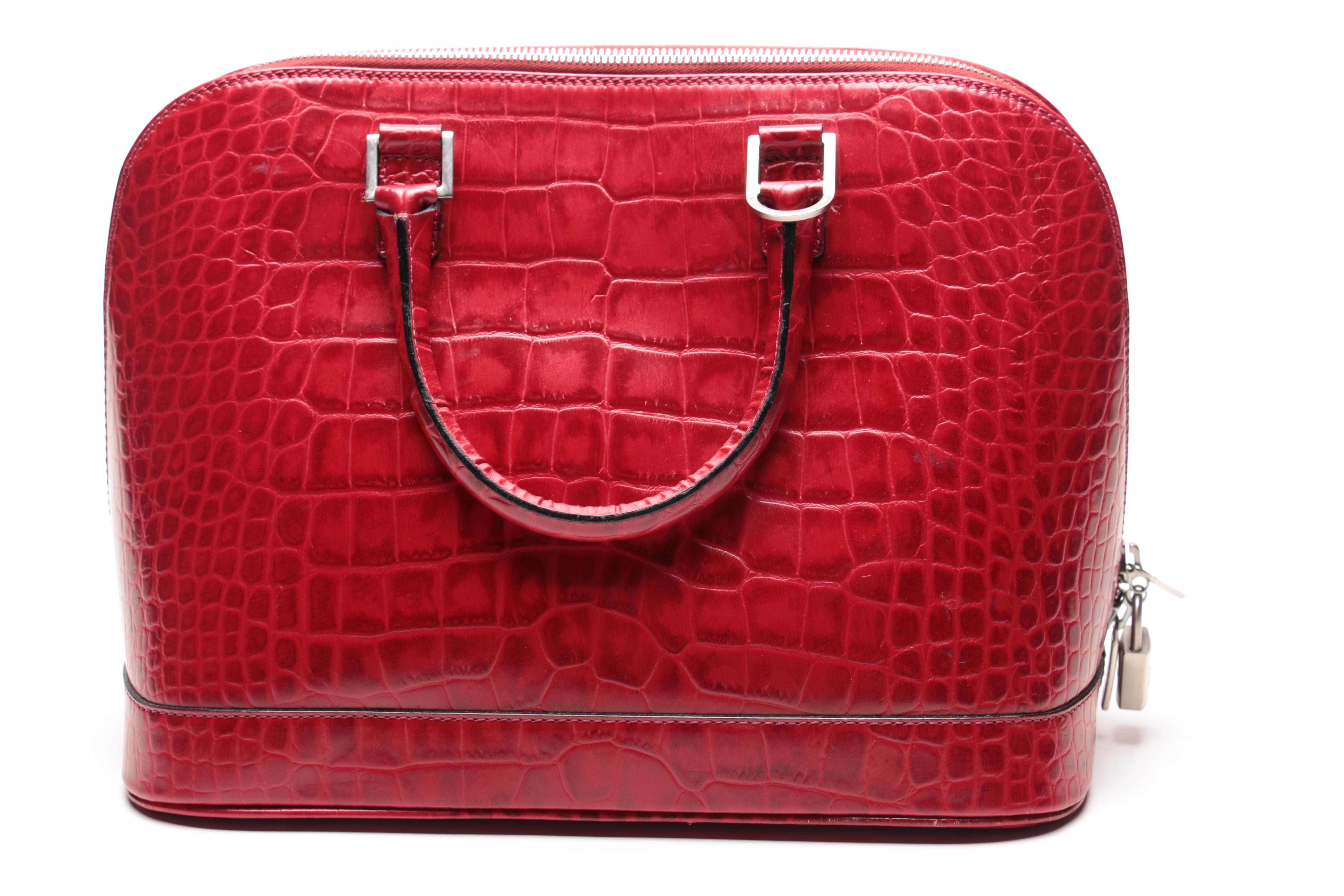 Burberry London Embossed Leather Handbag