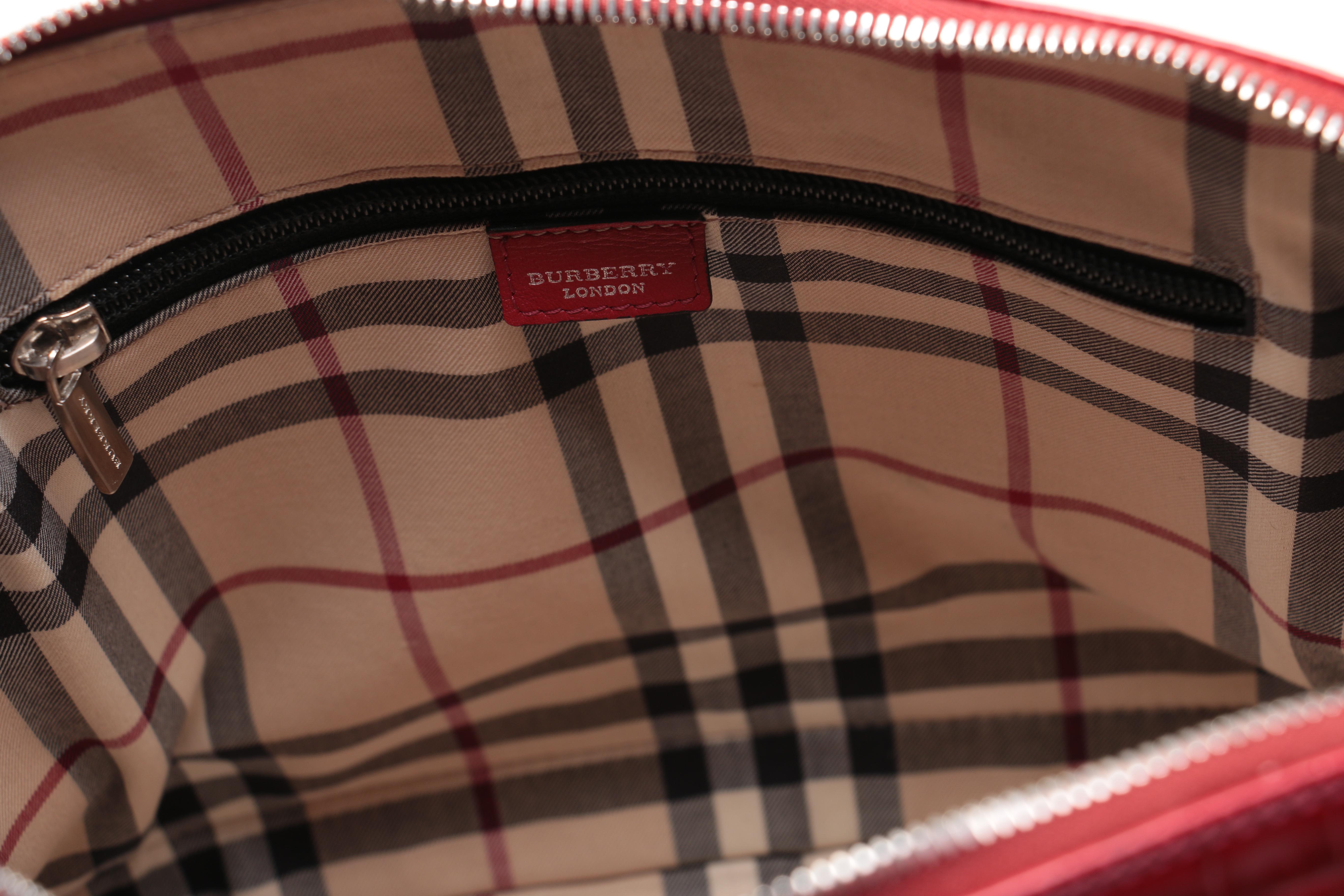 Burberry London Embossed Leather Handbag