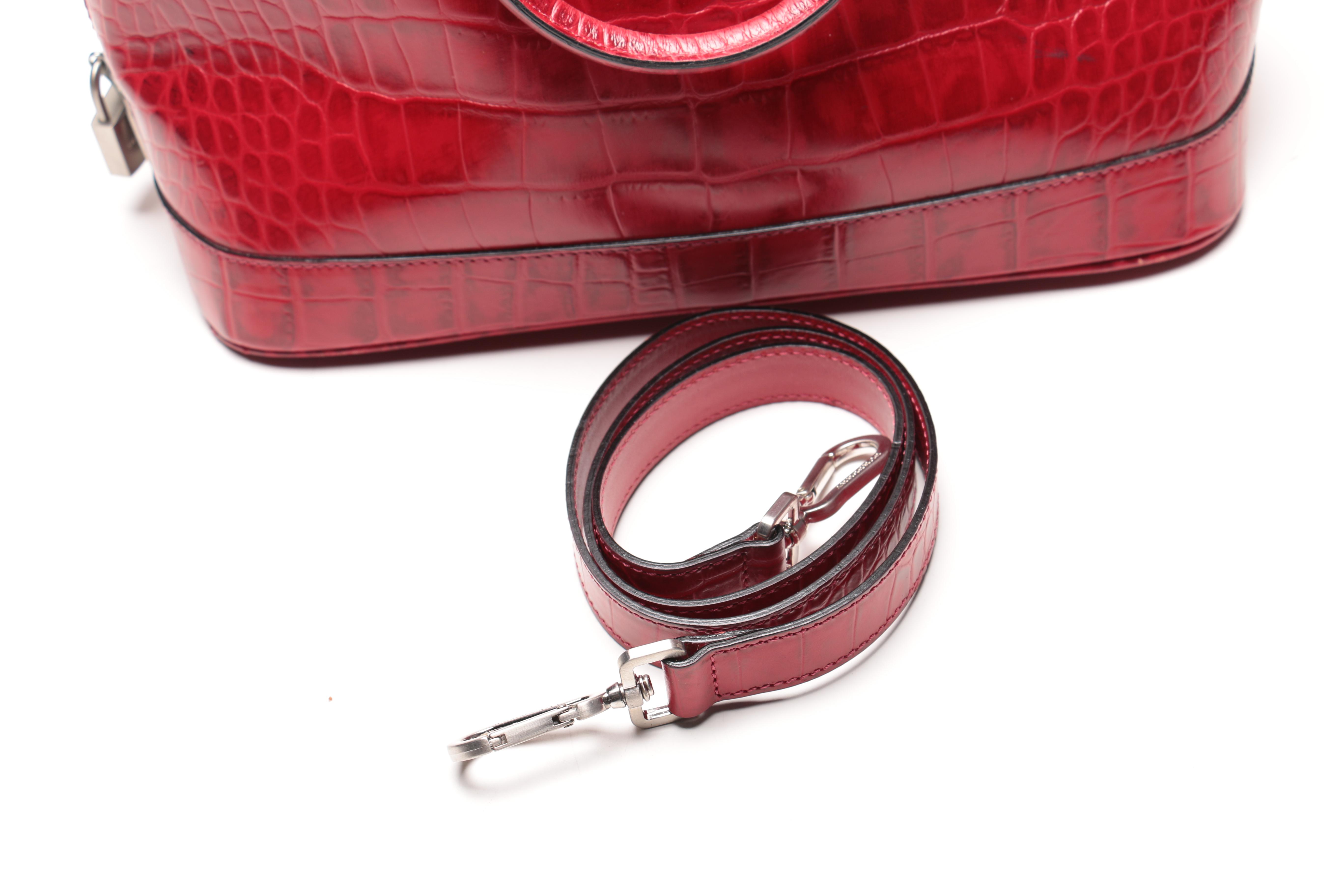 Burberry London Embossed Leather Handbag