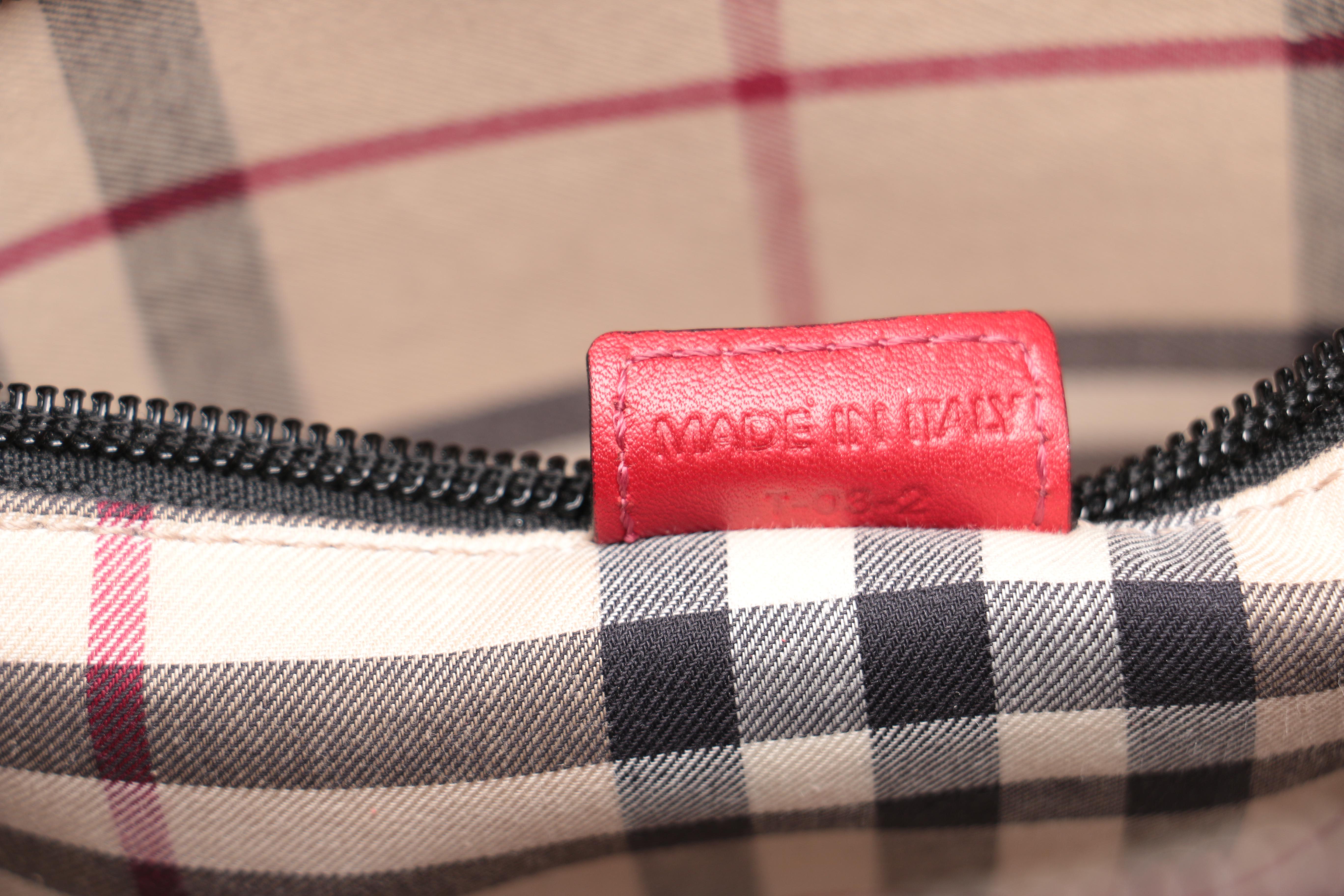 Burberry London Embossed Leather Handbag