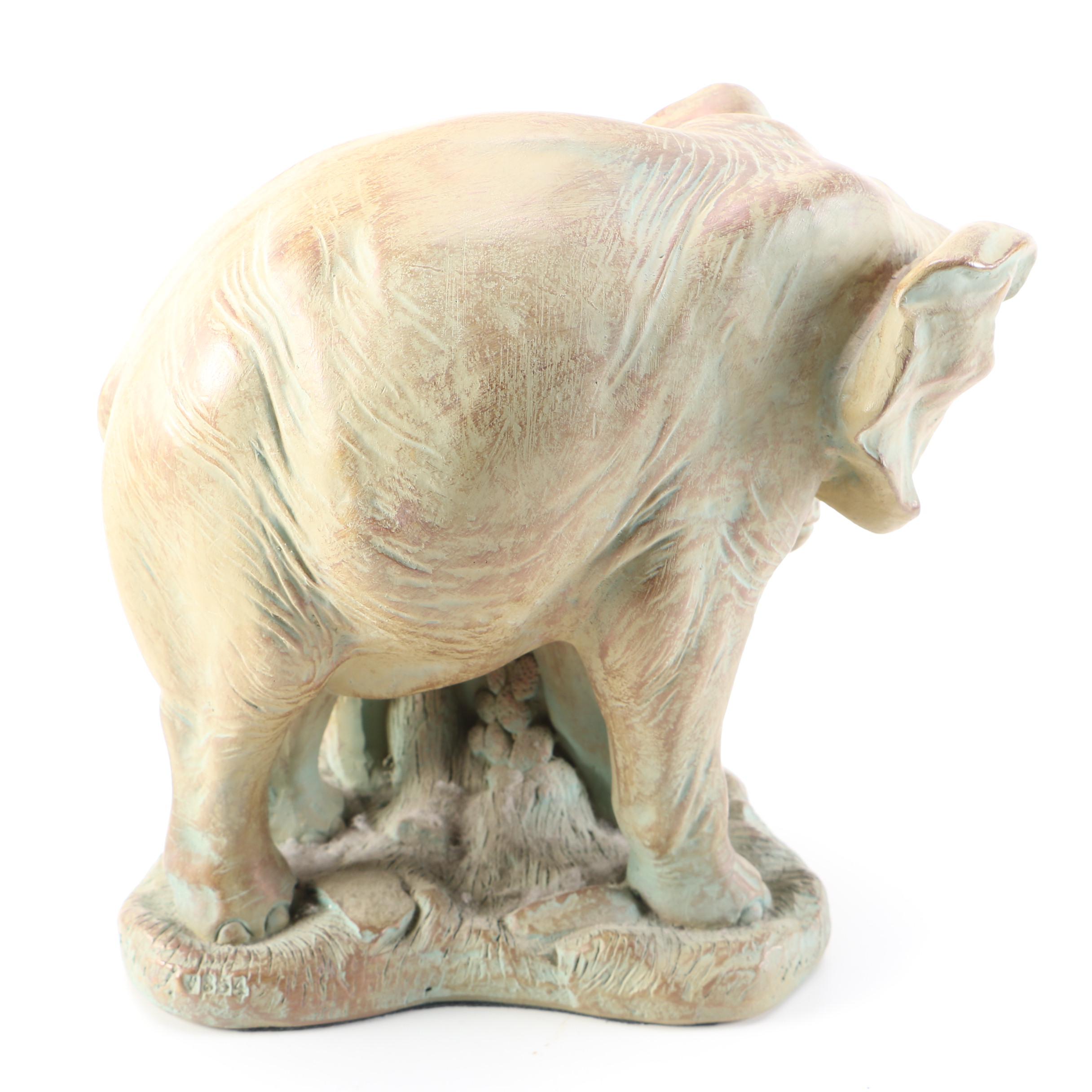 Ceramic Elephant Figurine
