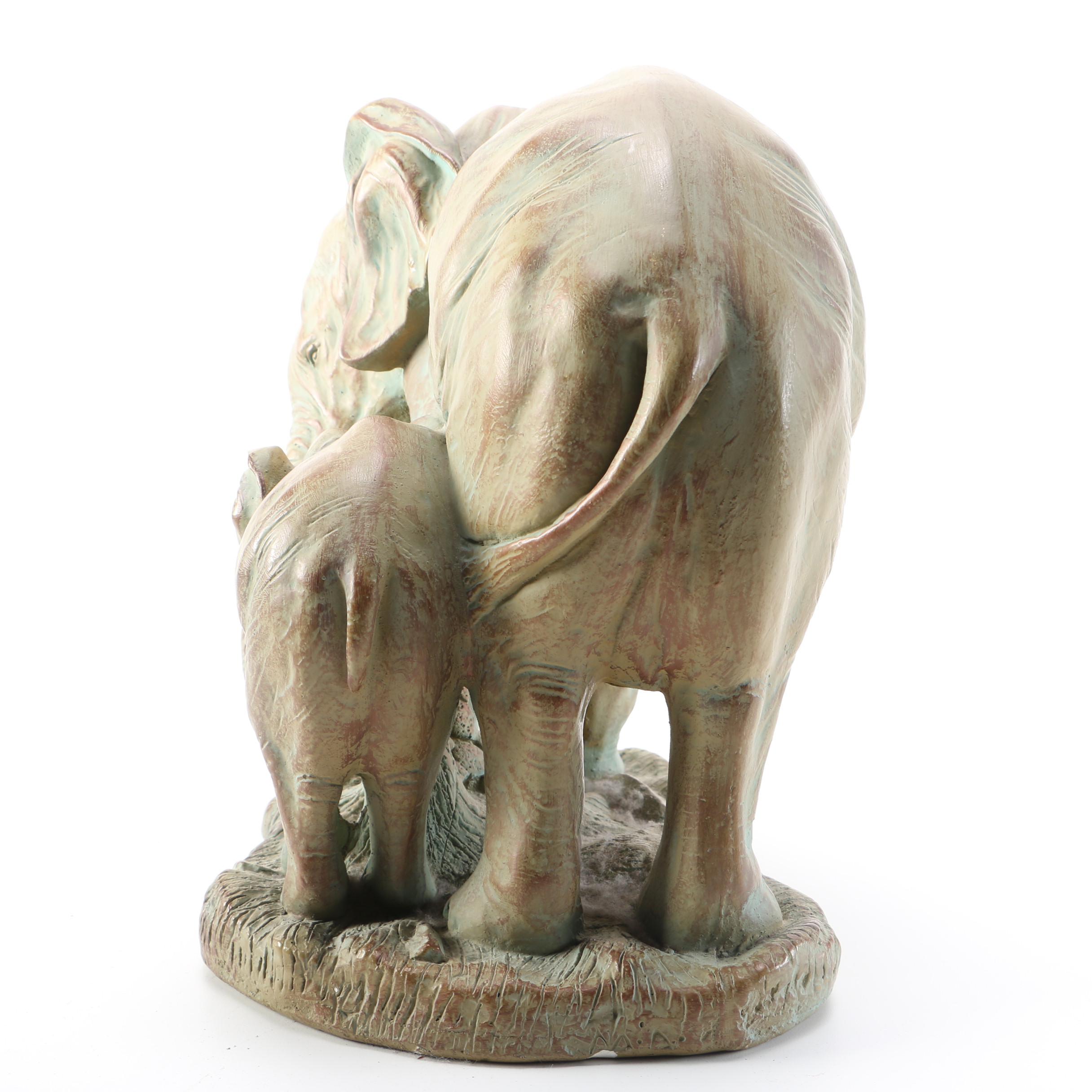 Ceramic Elephant Figurine