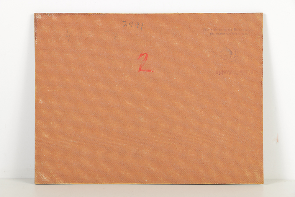 Oil Painting on Composite Panel of Garden Genre Scene