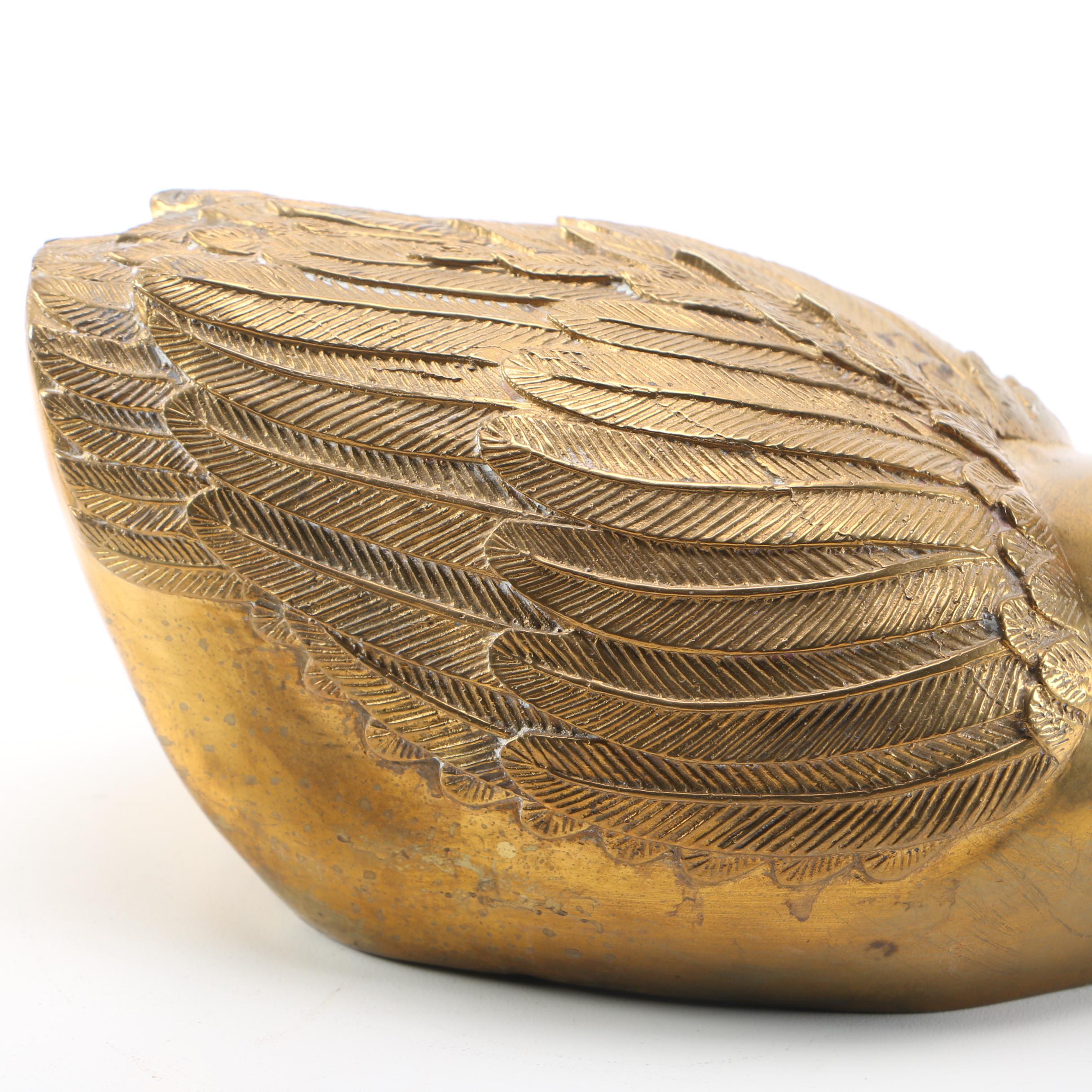 Brass Swan Sculpture