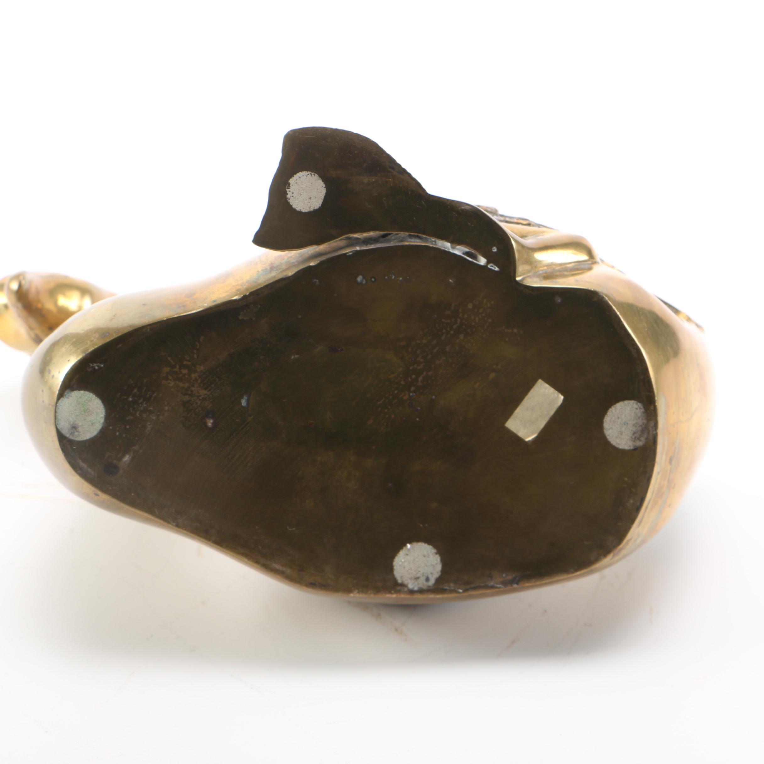 Brass Swan Sculpture