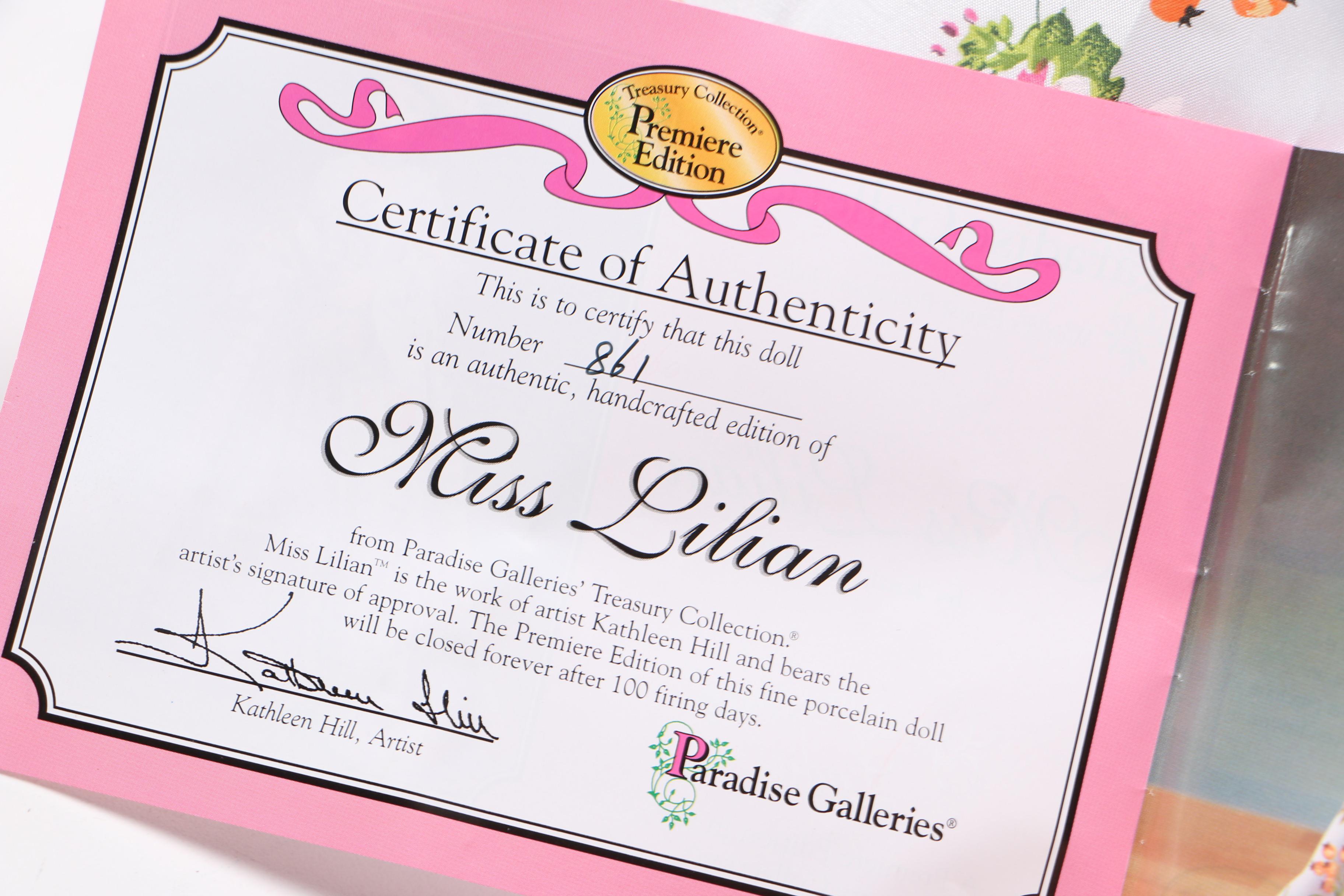 Two Paradise Galleries Dolls "Kate" and "Miss Lilian"