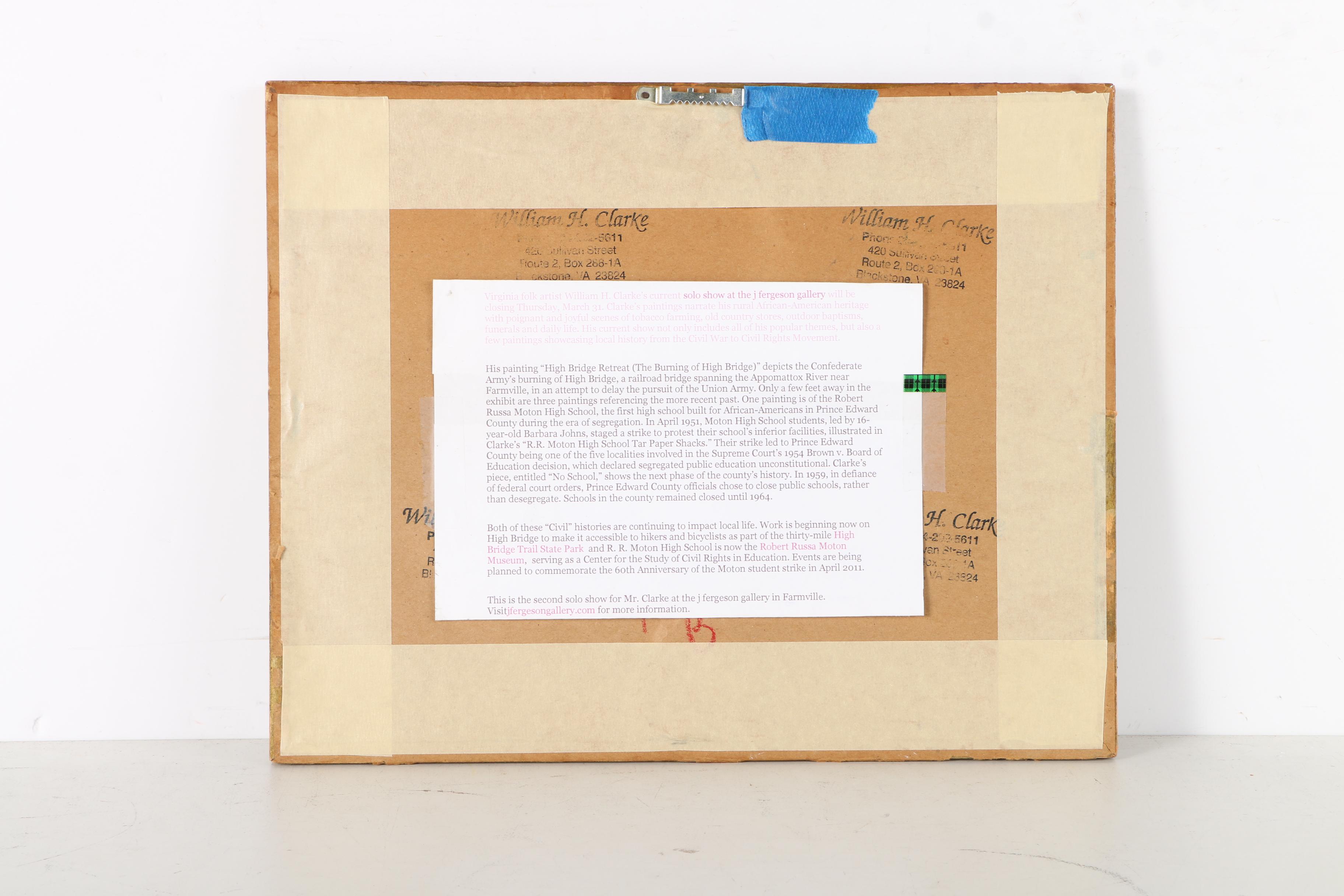 William H. Clarke Pastel Drawing of Yacht Capt. Stacy IV"