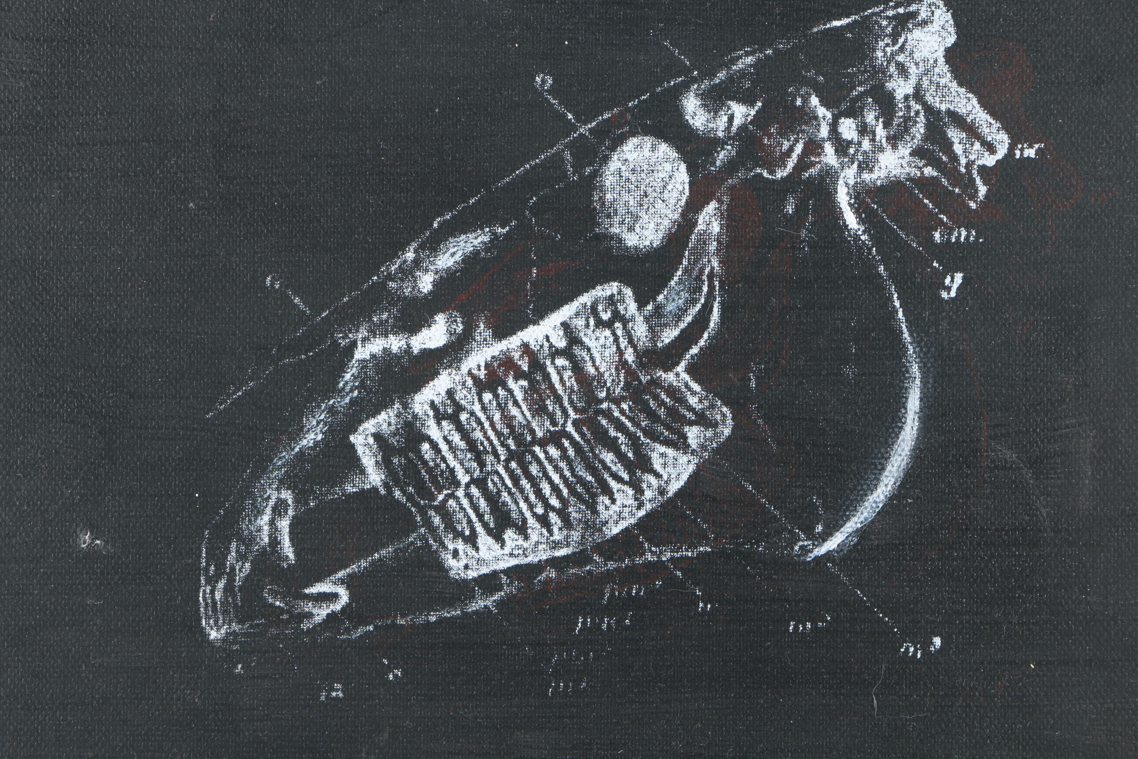 Serigraphs On Canvas Of An Animal Jaw Bone