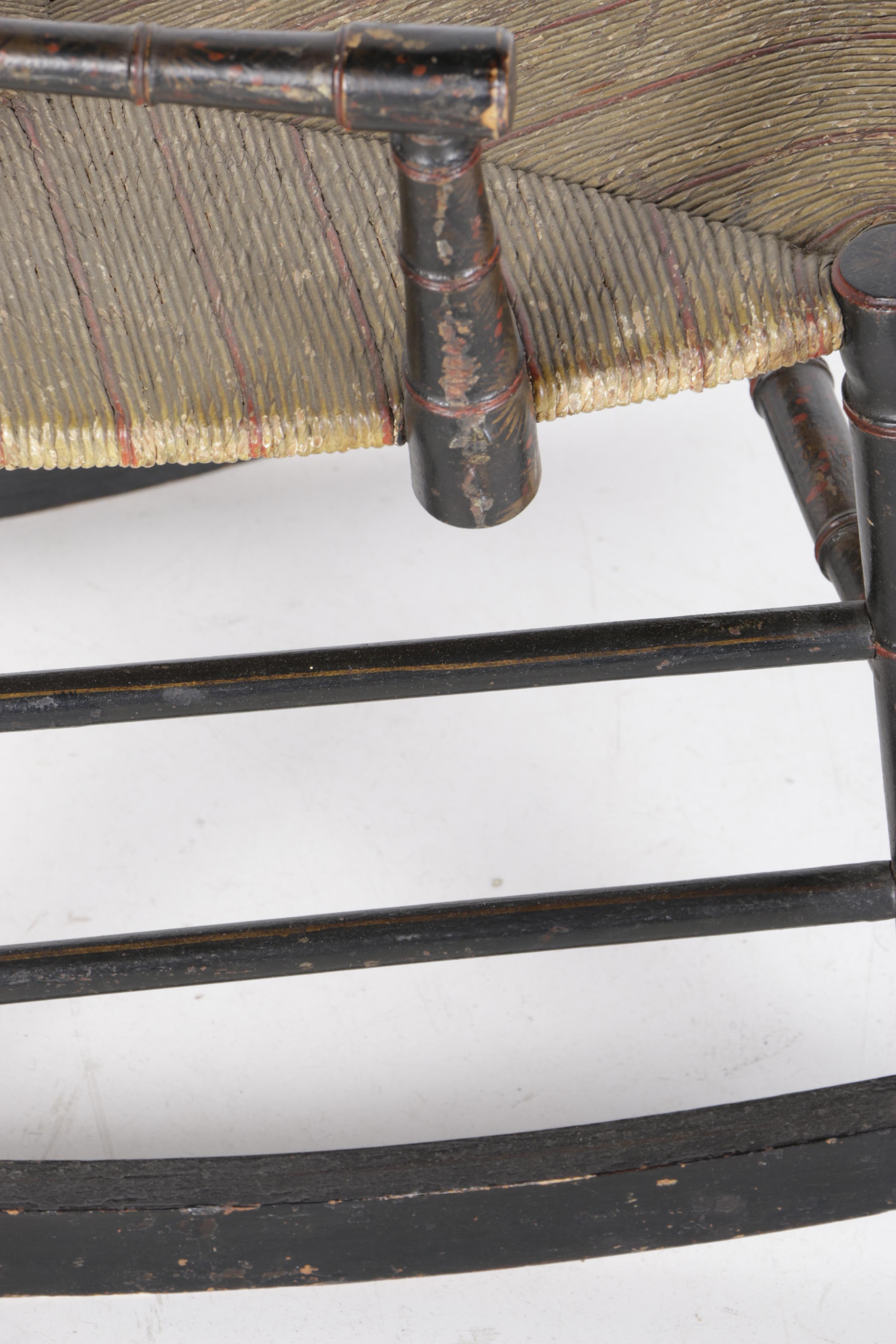 Wooden Hand-Painted Rocking Chair