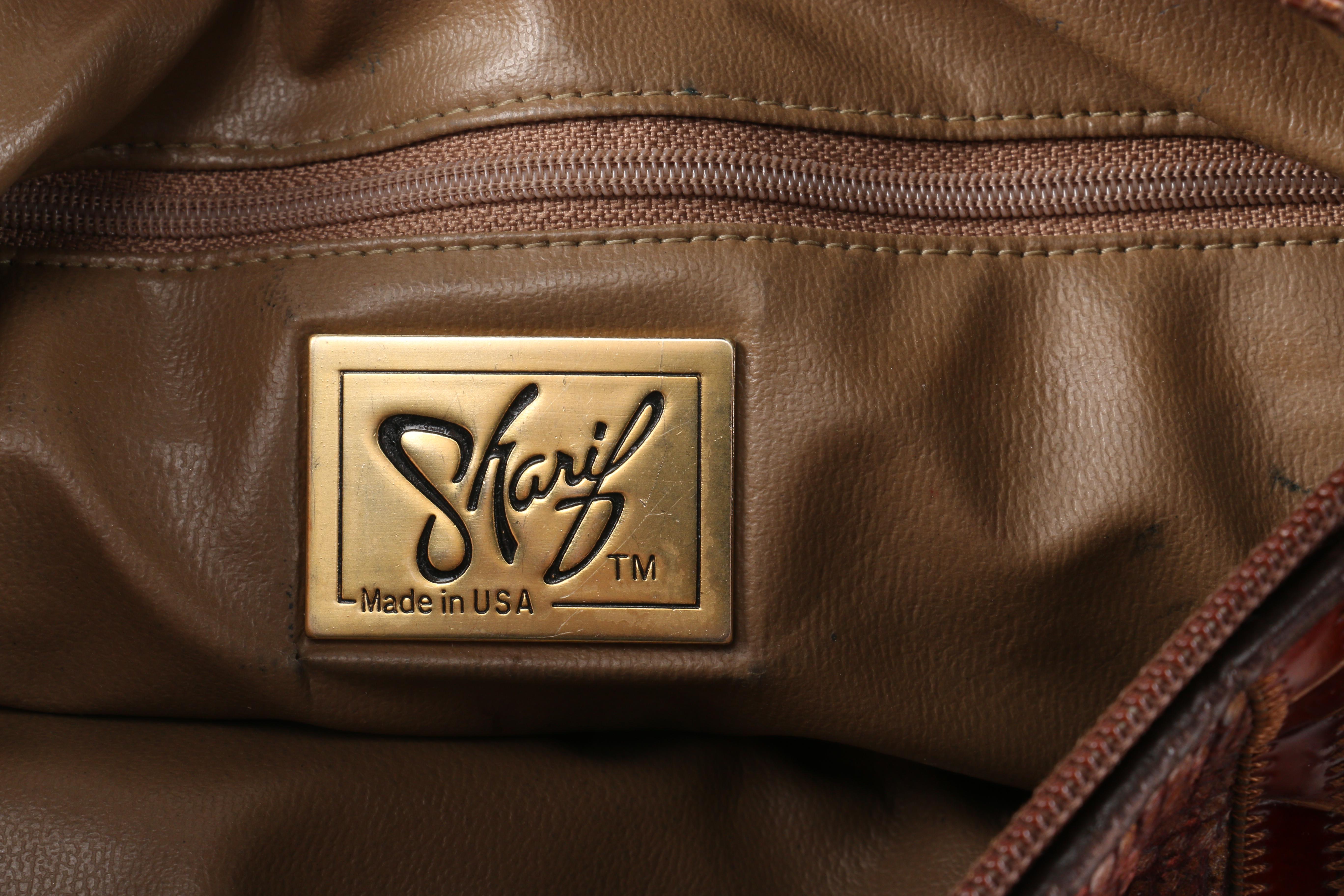 Sharif Embossed Leather Shoulder Bag