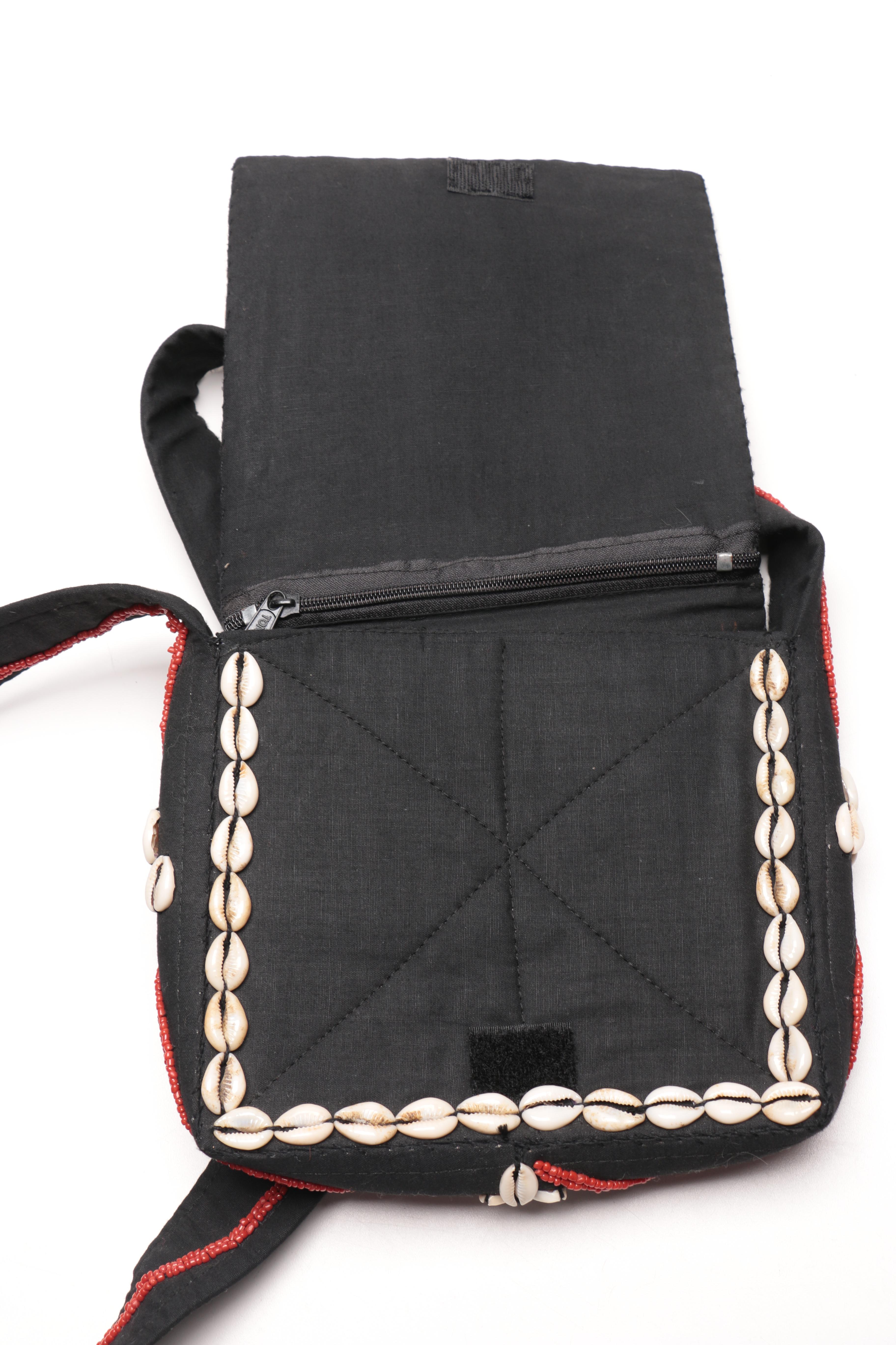 Nepalese Beaded Bag With Cowrie Shells