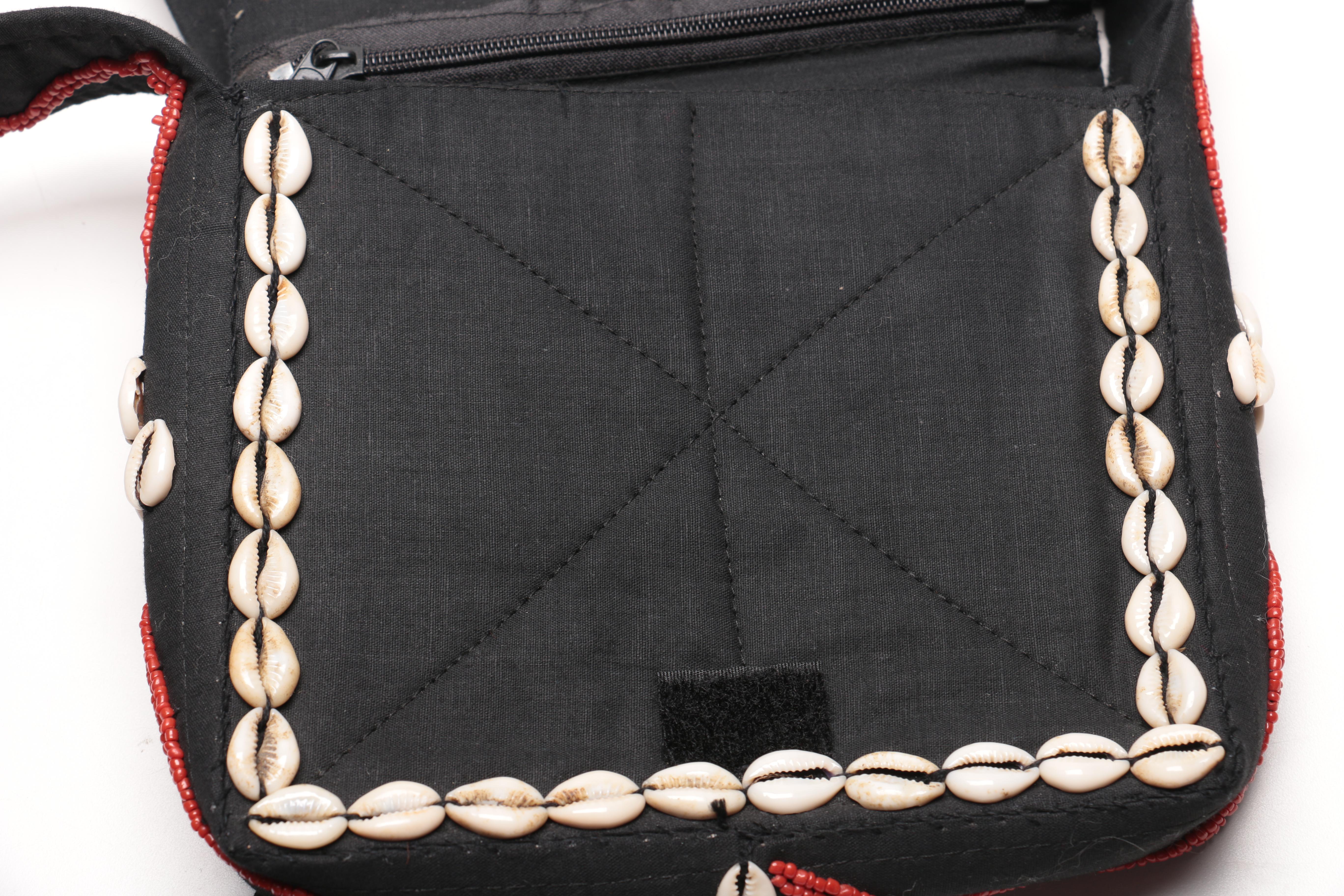 Nepalese Beaded Bag With Cowrie Shells