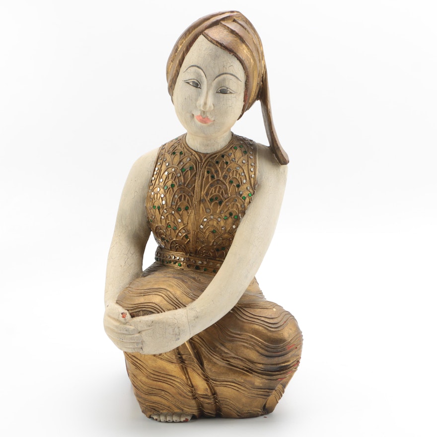 Asian Inspired Ceramic Statuette