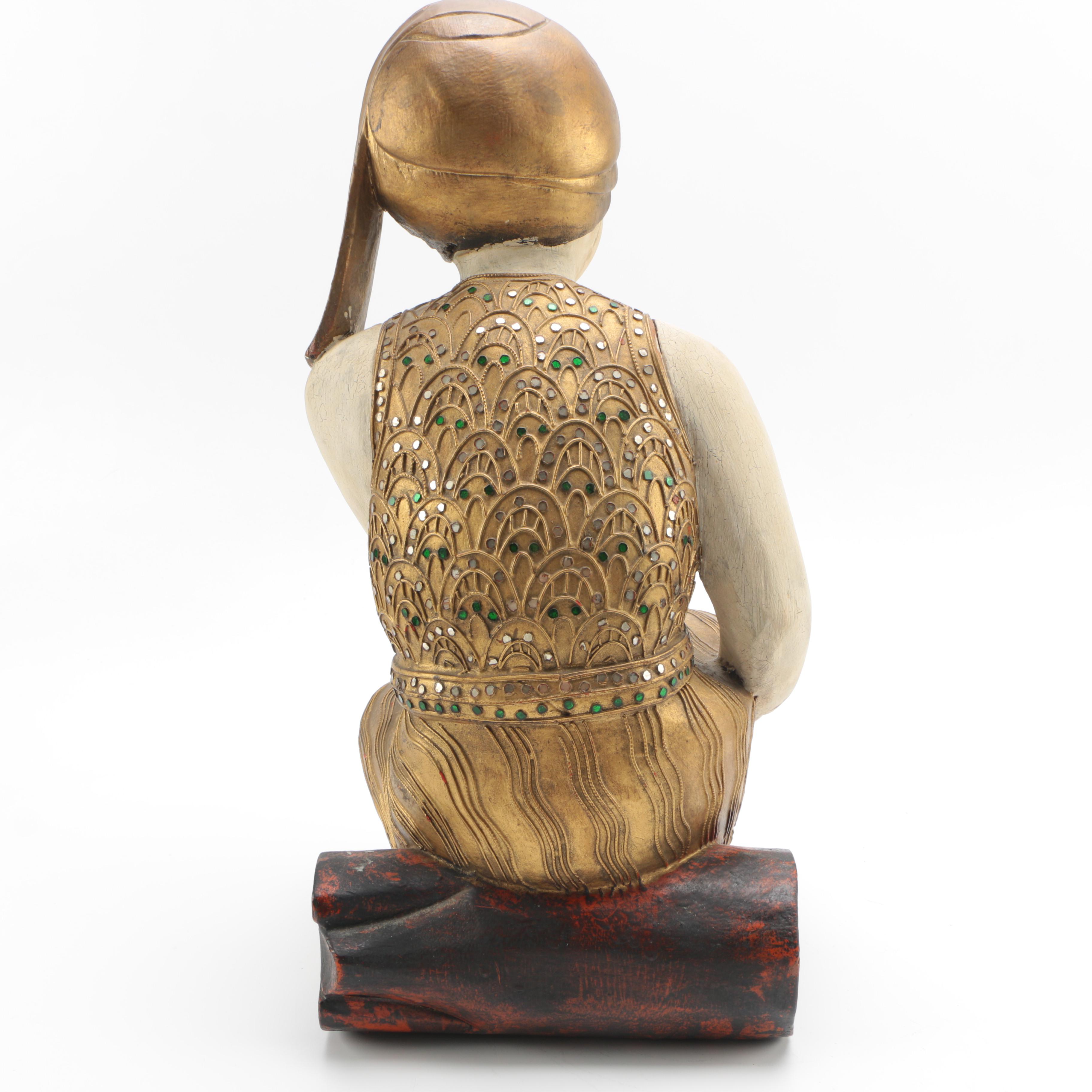 Asian Inspired Ceramic Statuette