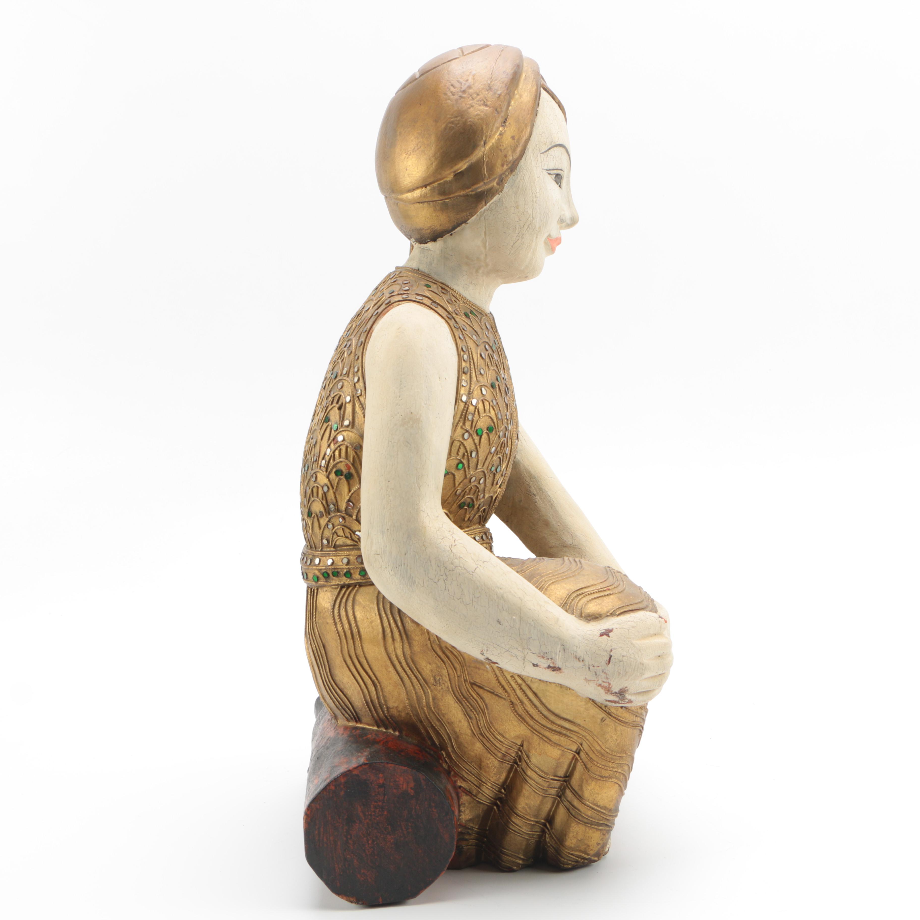 Asian Inspired Ceramic Statuette