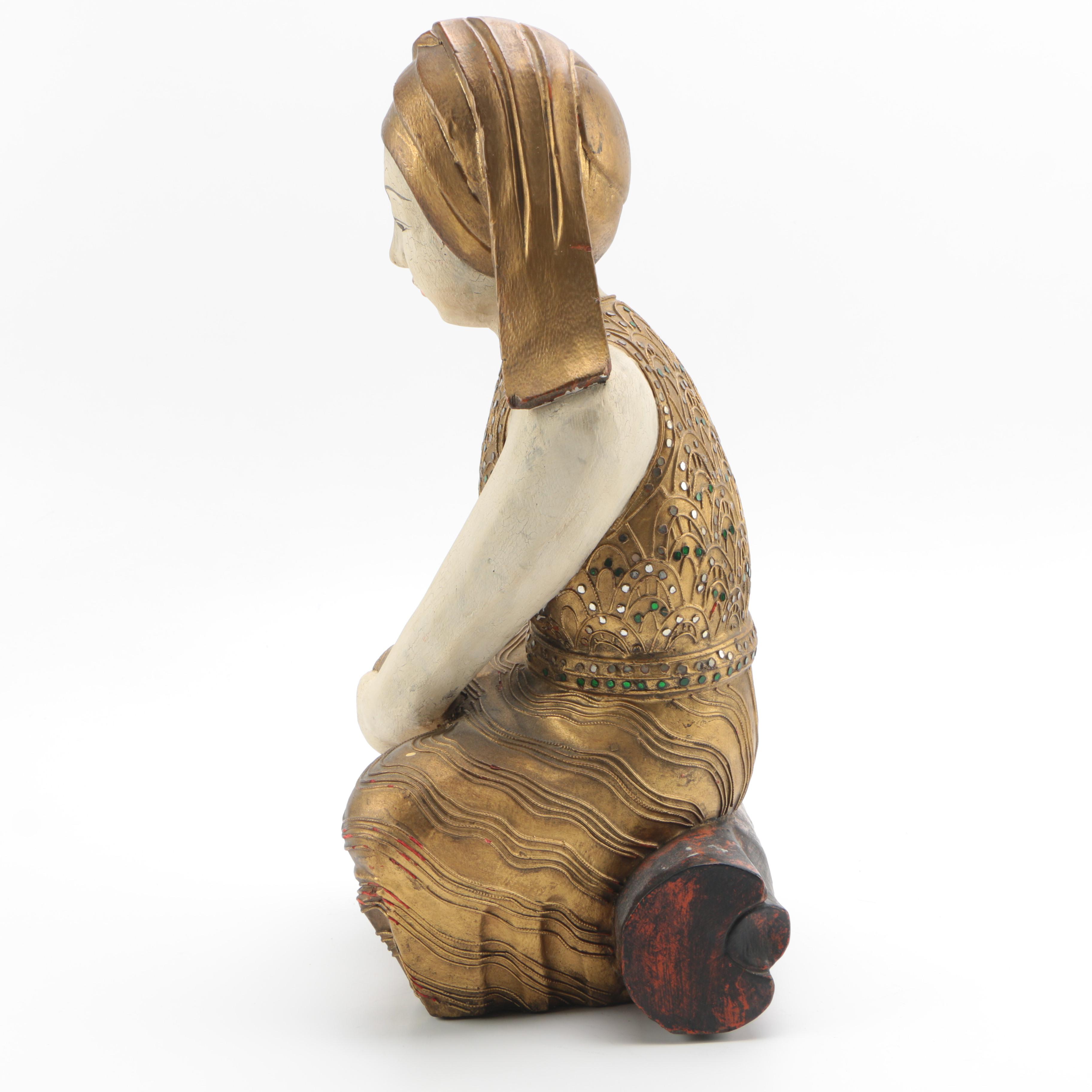 Asian Inspired Ceramic Statuette