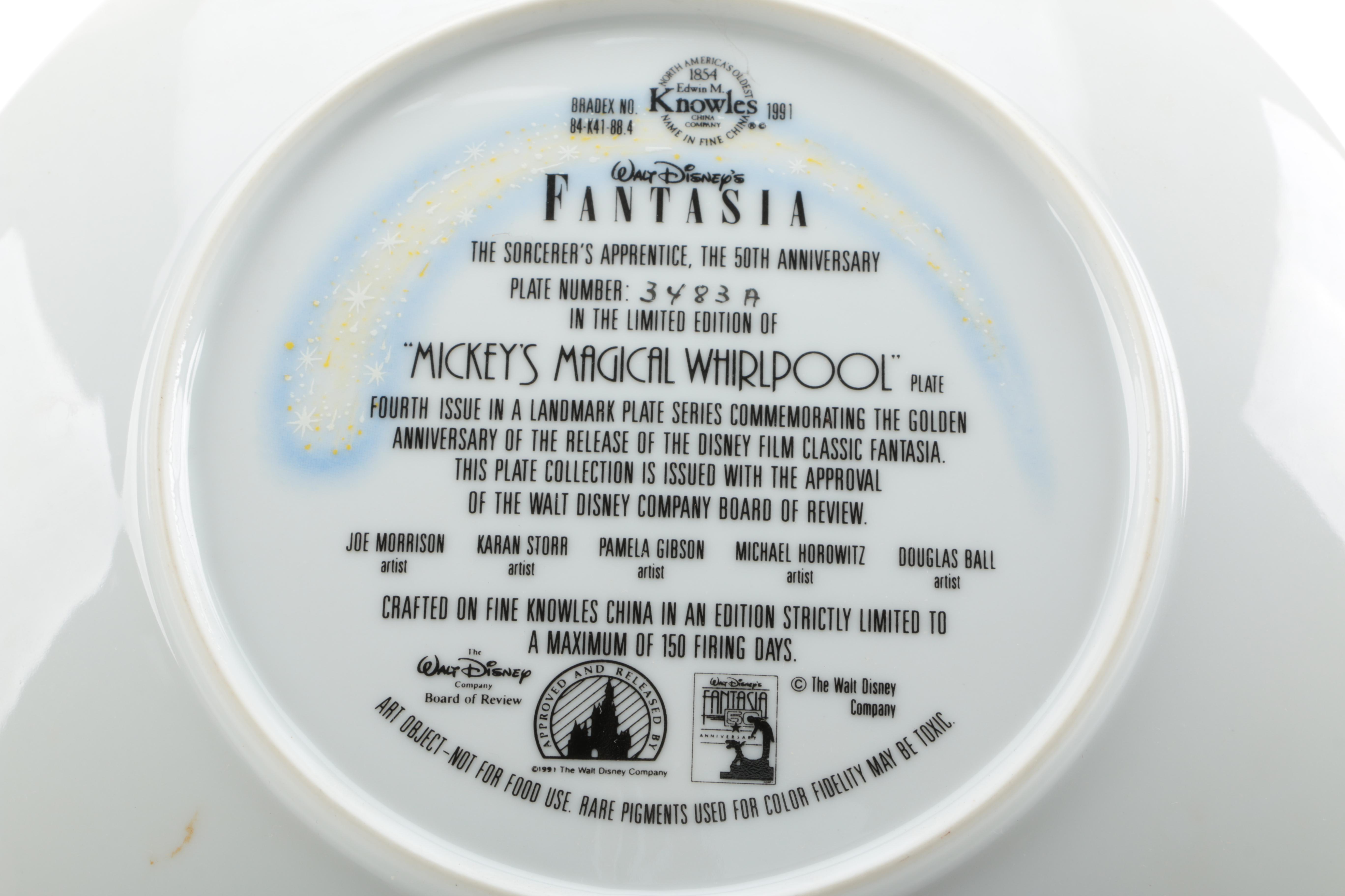 Knowles Walt Disney's "Fantasia" Collector Plates