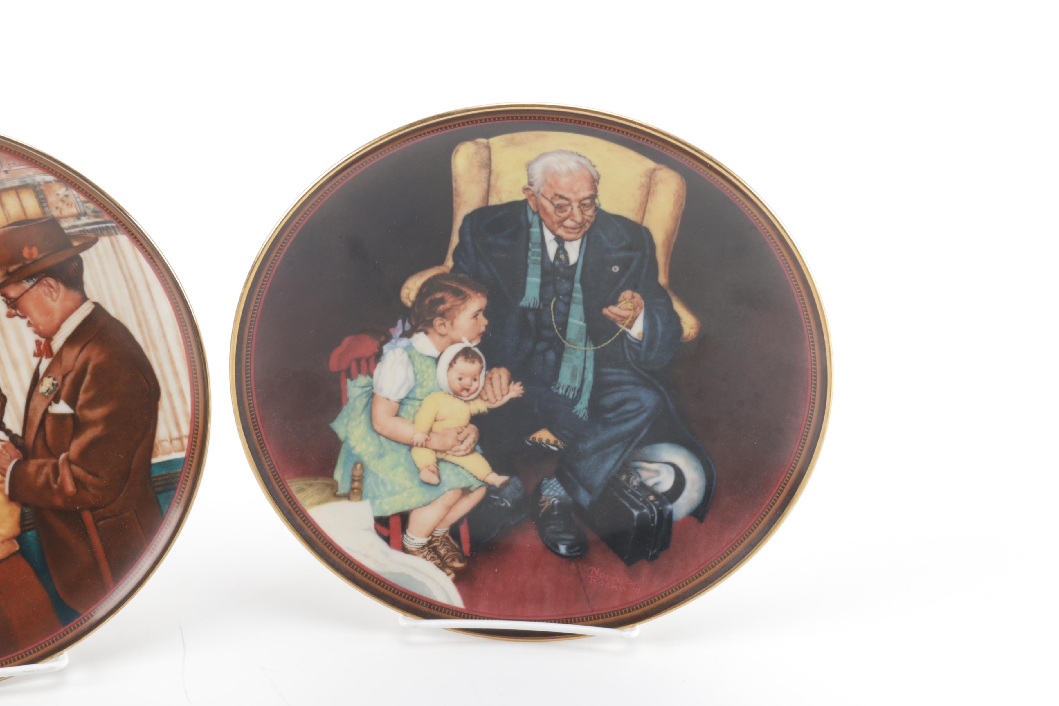 Knowles Collectors Edition Norman Rockwell Decor Plates