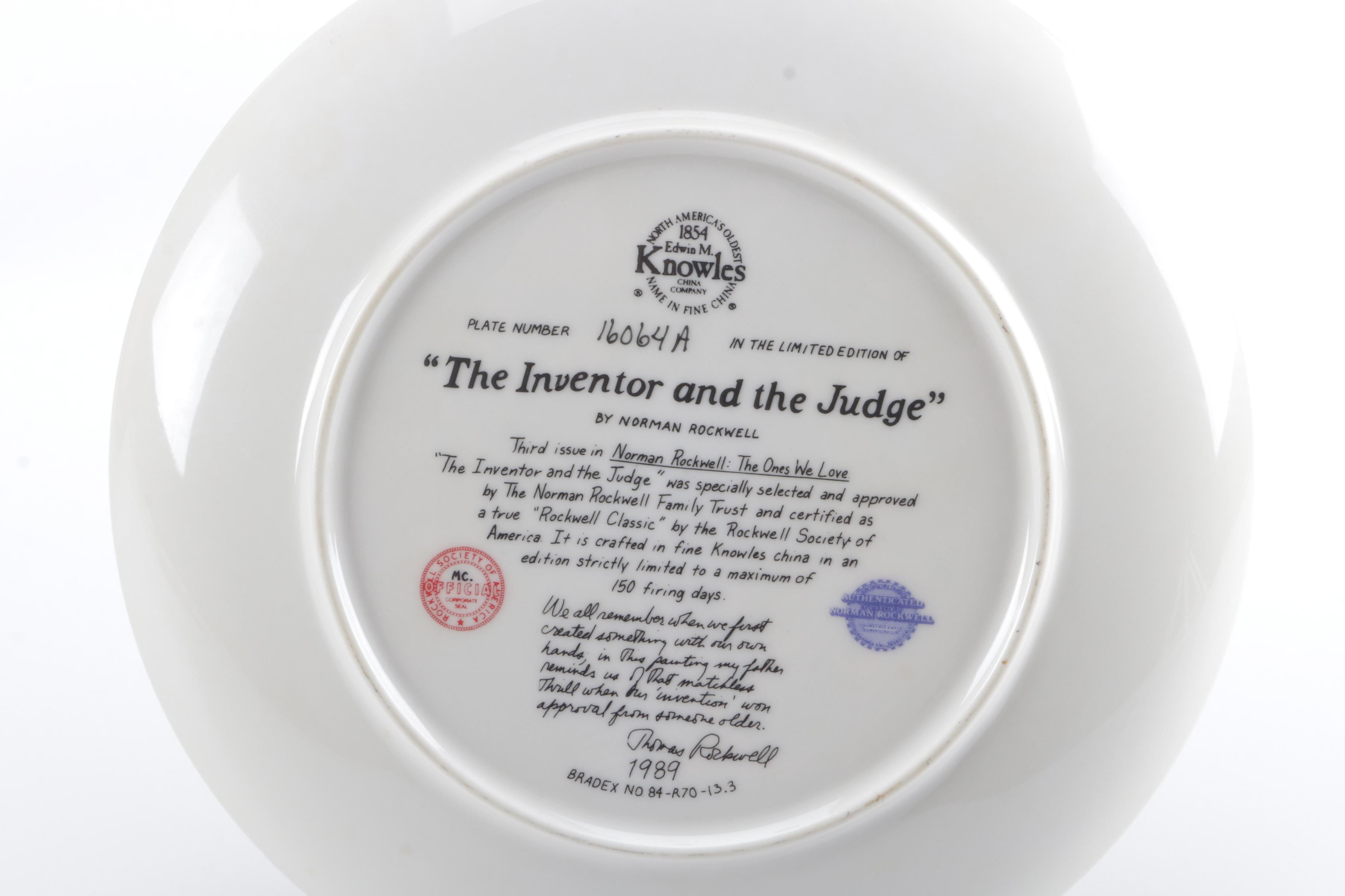 Knowles Collectors Edition Norman Rockwell Decor Plates