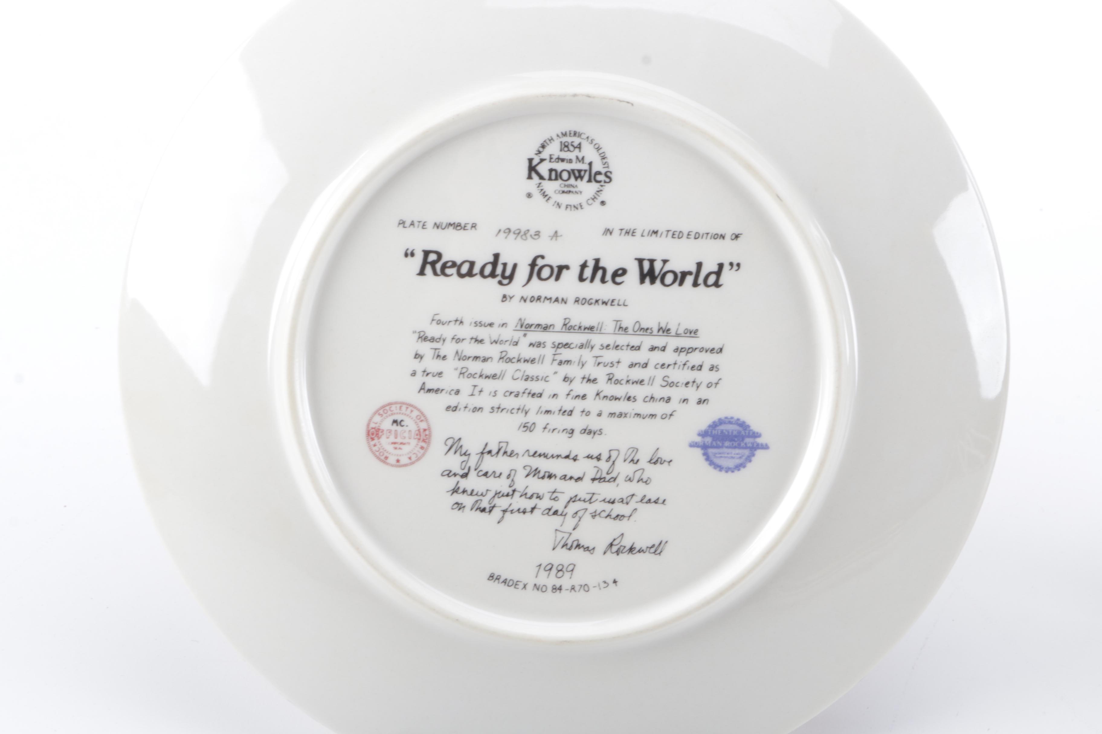 Knowles Collectors Edition Norman Rockwell Decor Plates