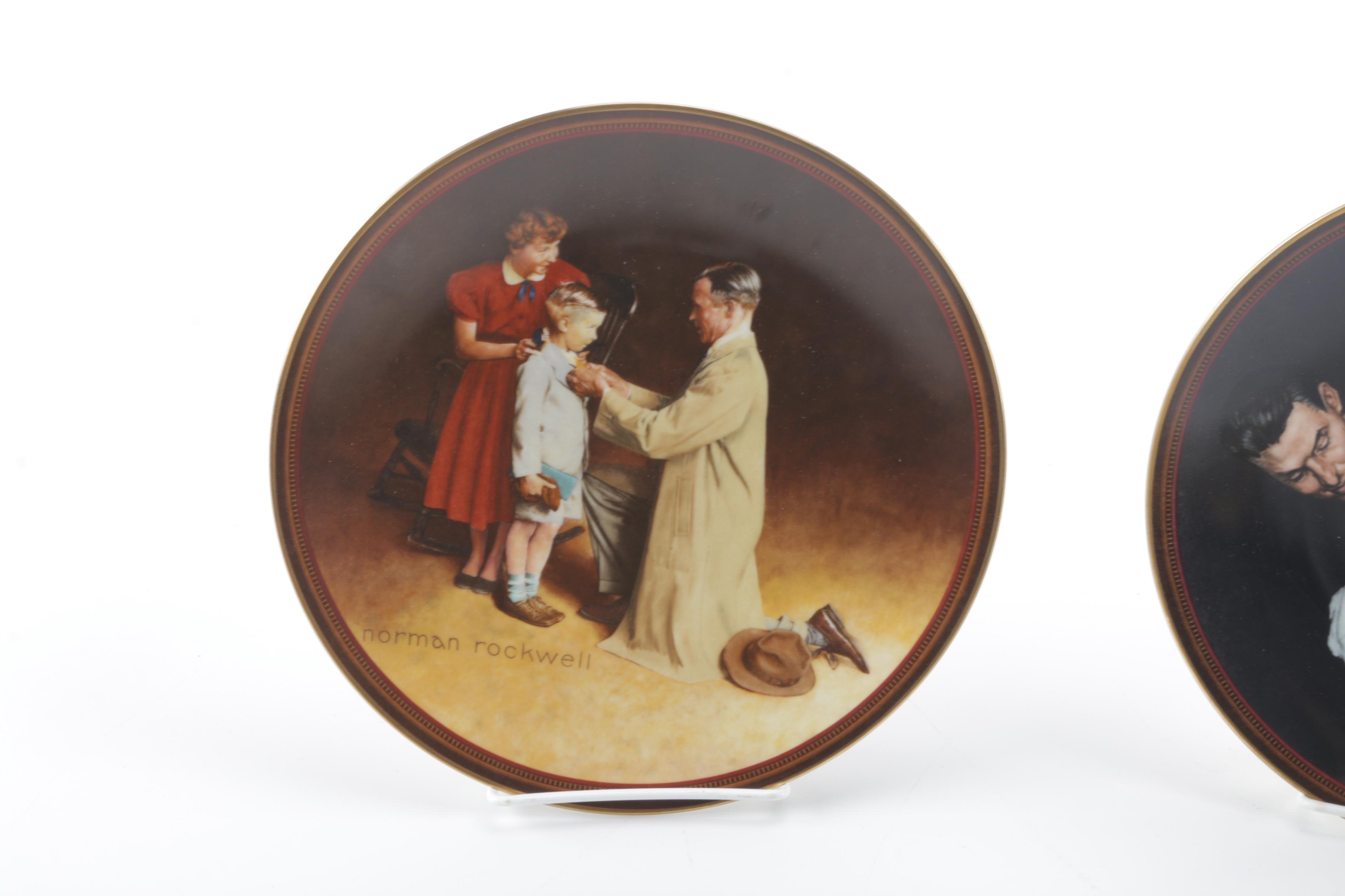 Knowles Collectors Edition Norman Rockwell Decor Plates