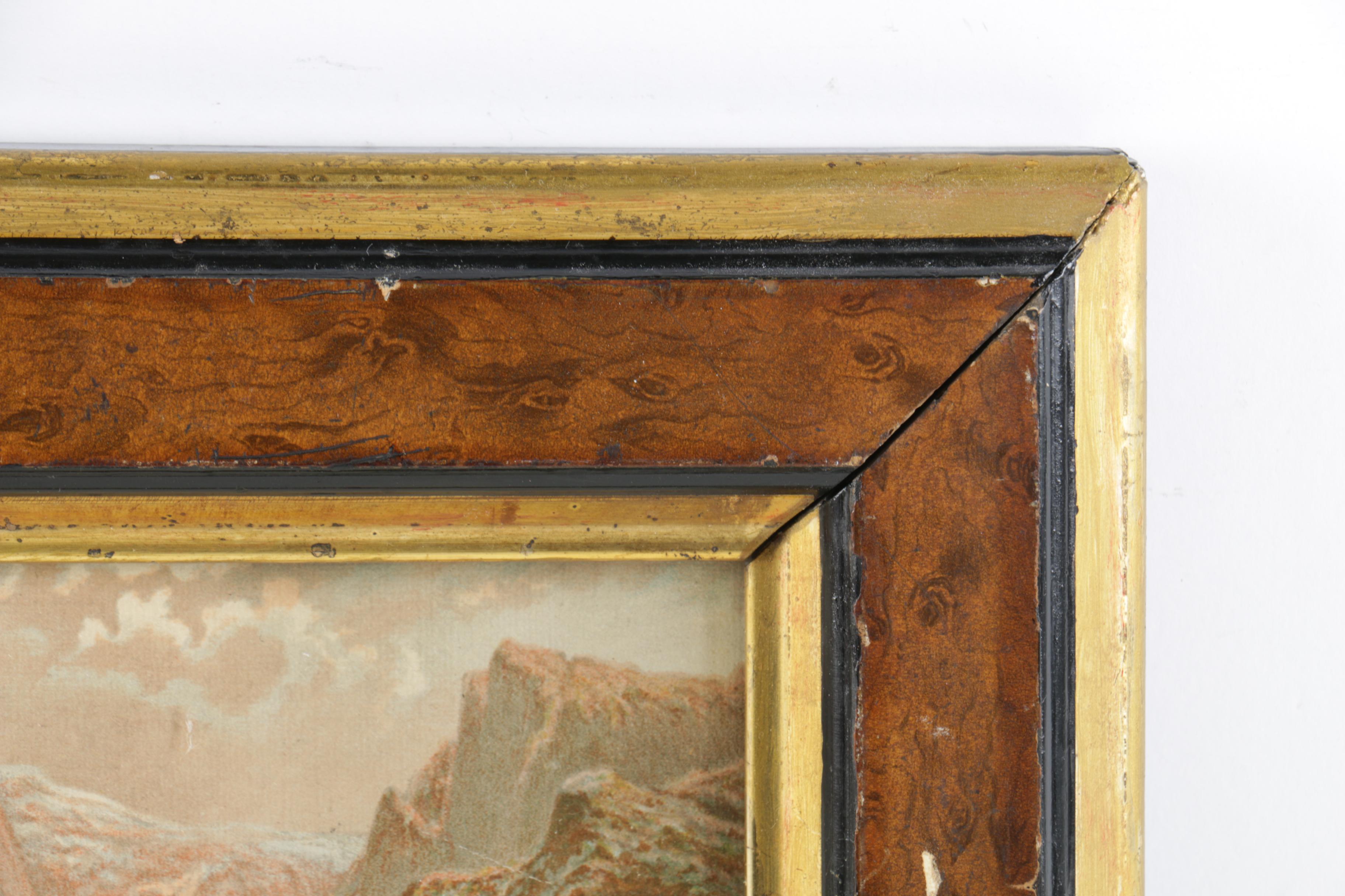 Pair of Chromolithographs of Streams Through the Mountains