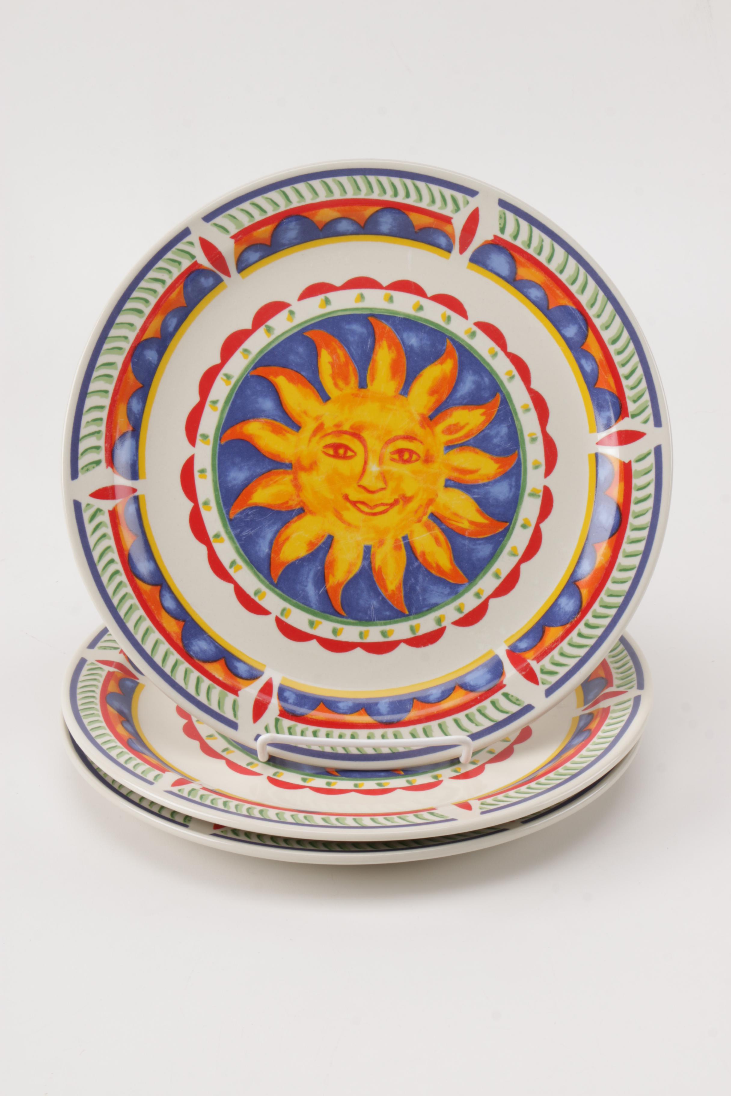 Sun-Themed Tableware by Gibson and Two Mugs